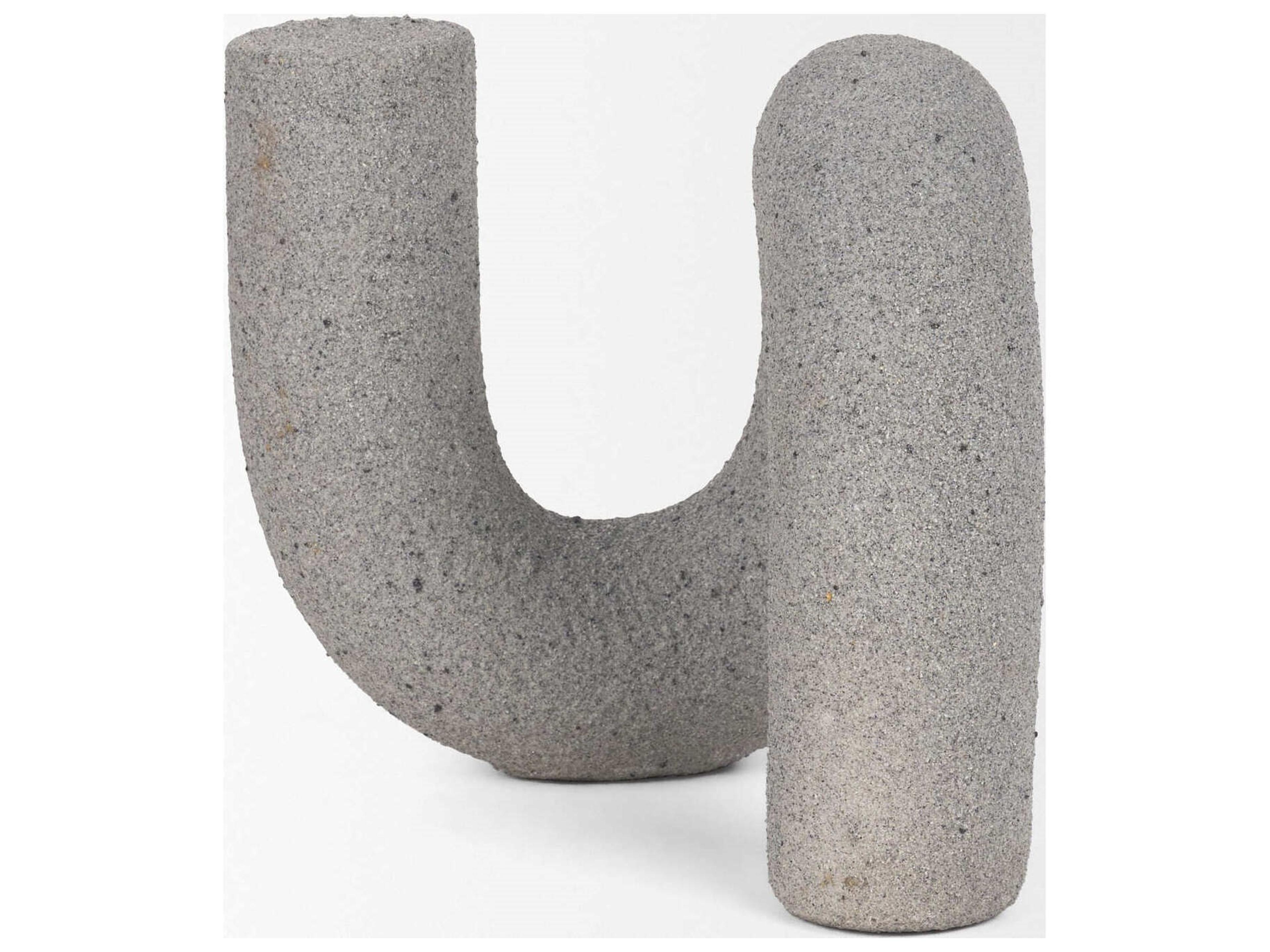 Mercana Kailas Resin Textured Concrete Gray Decorative Object