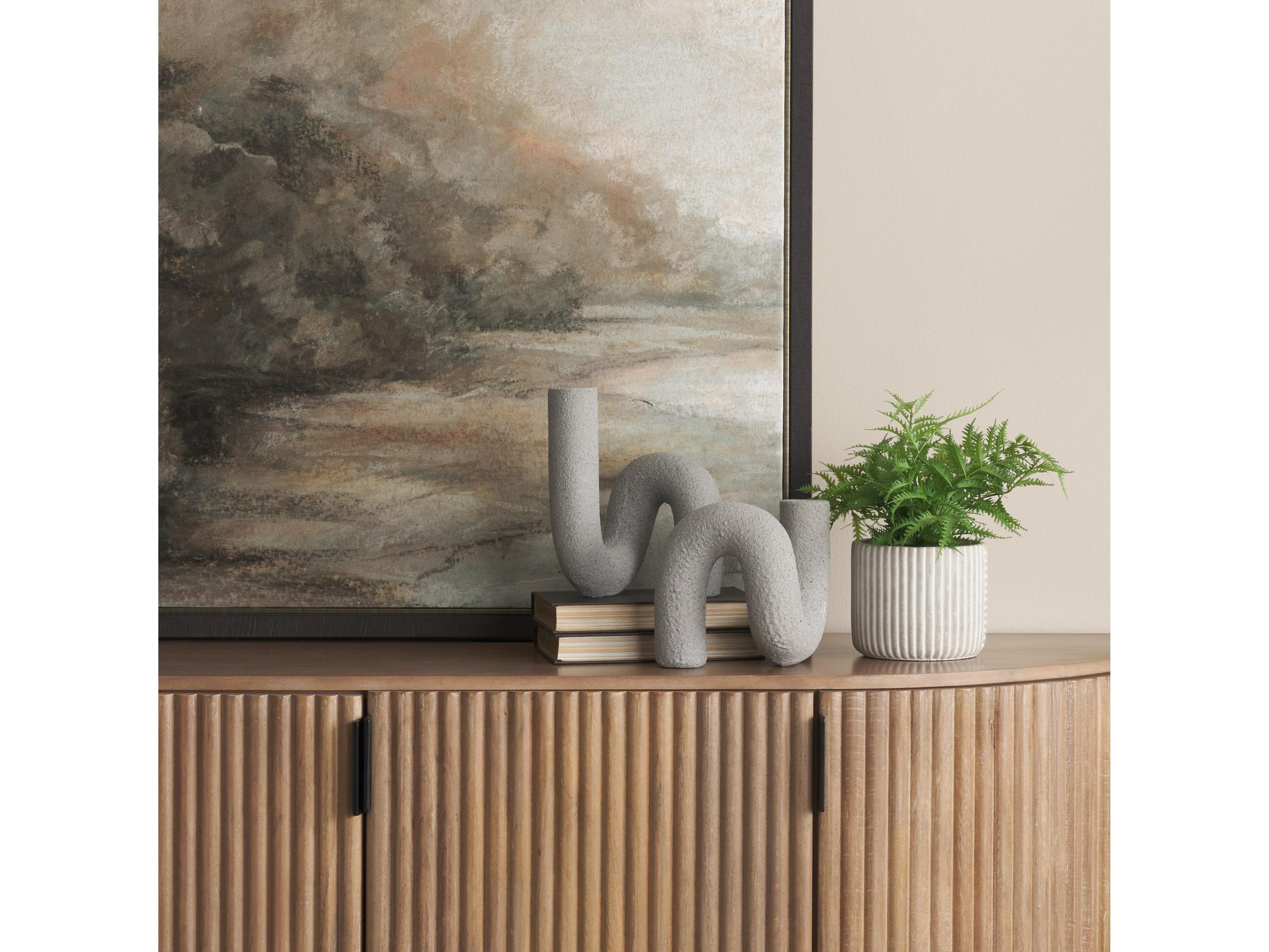 Mercana Kailyn Resin Textured Concrete Gray Decorative Object