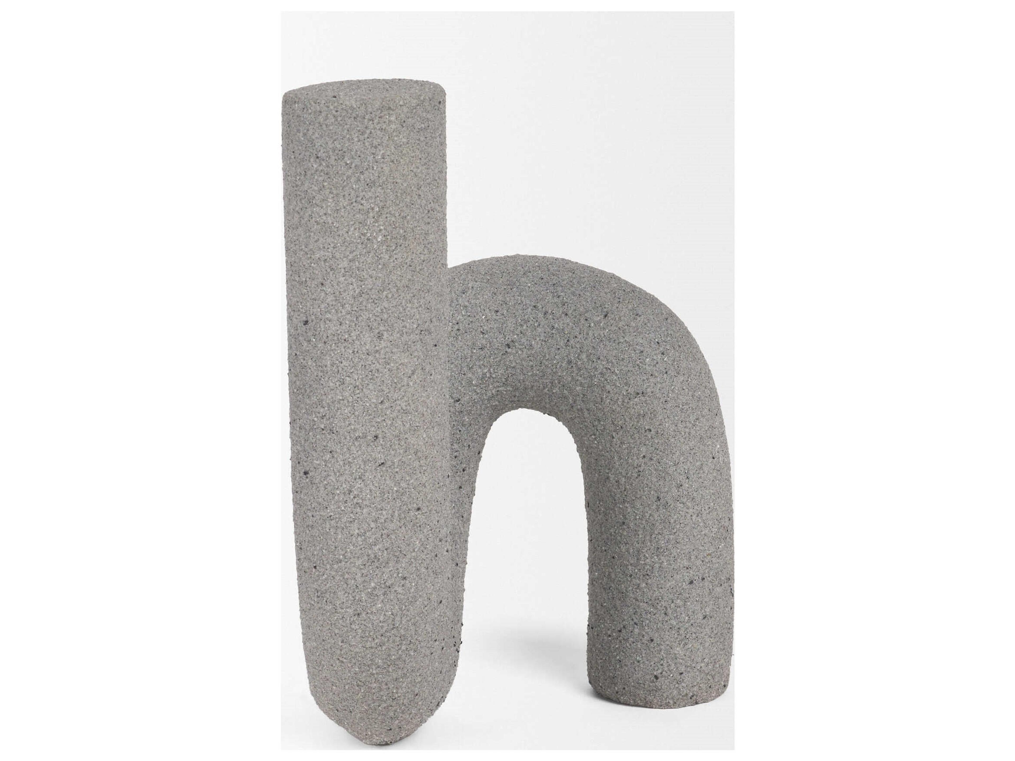 Mercana Kailyn Resin Textured Concrete Gray Decorative Object