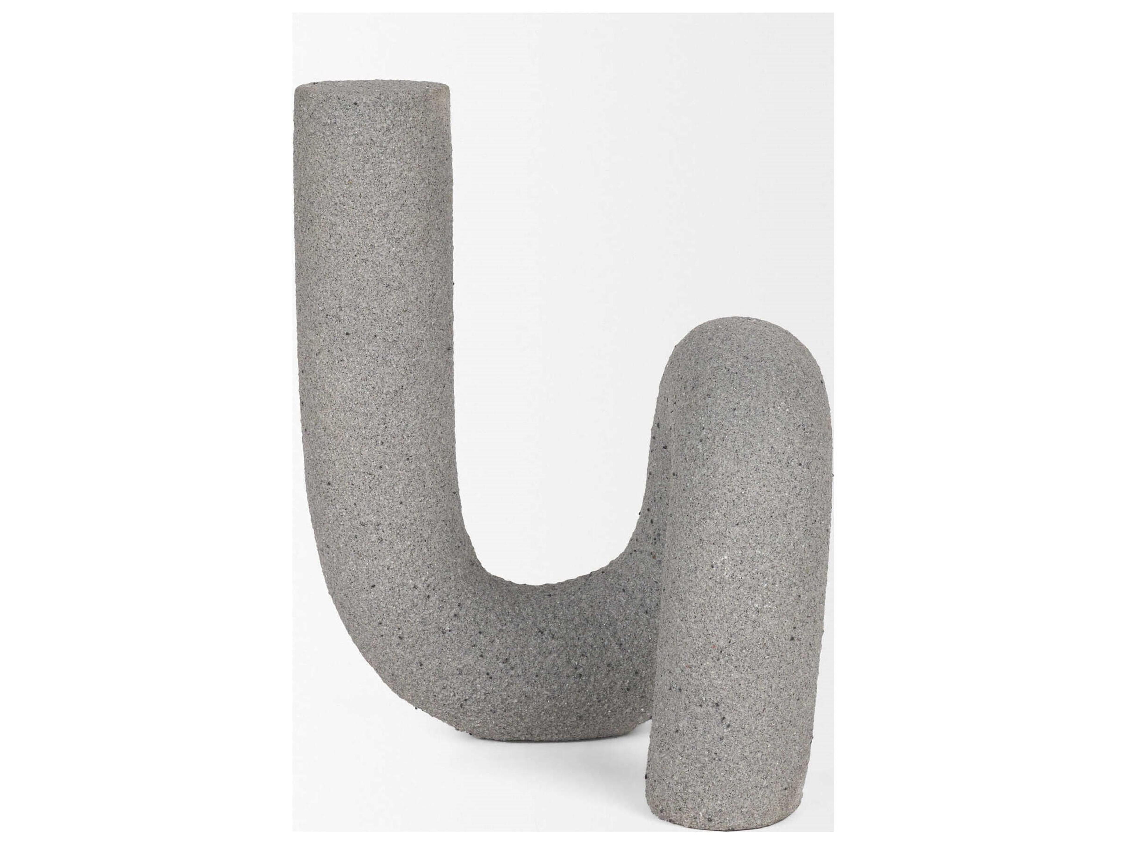 Mercana Kailyn Resin Textured Concrete Gray Decorative Object