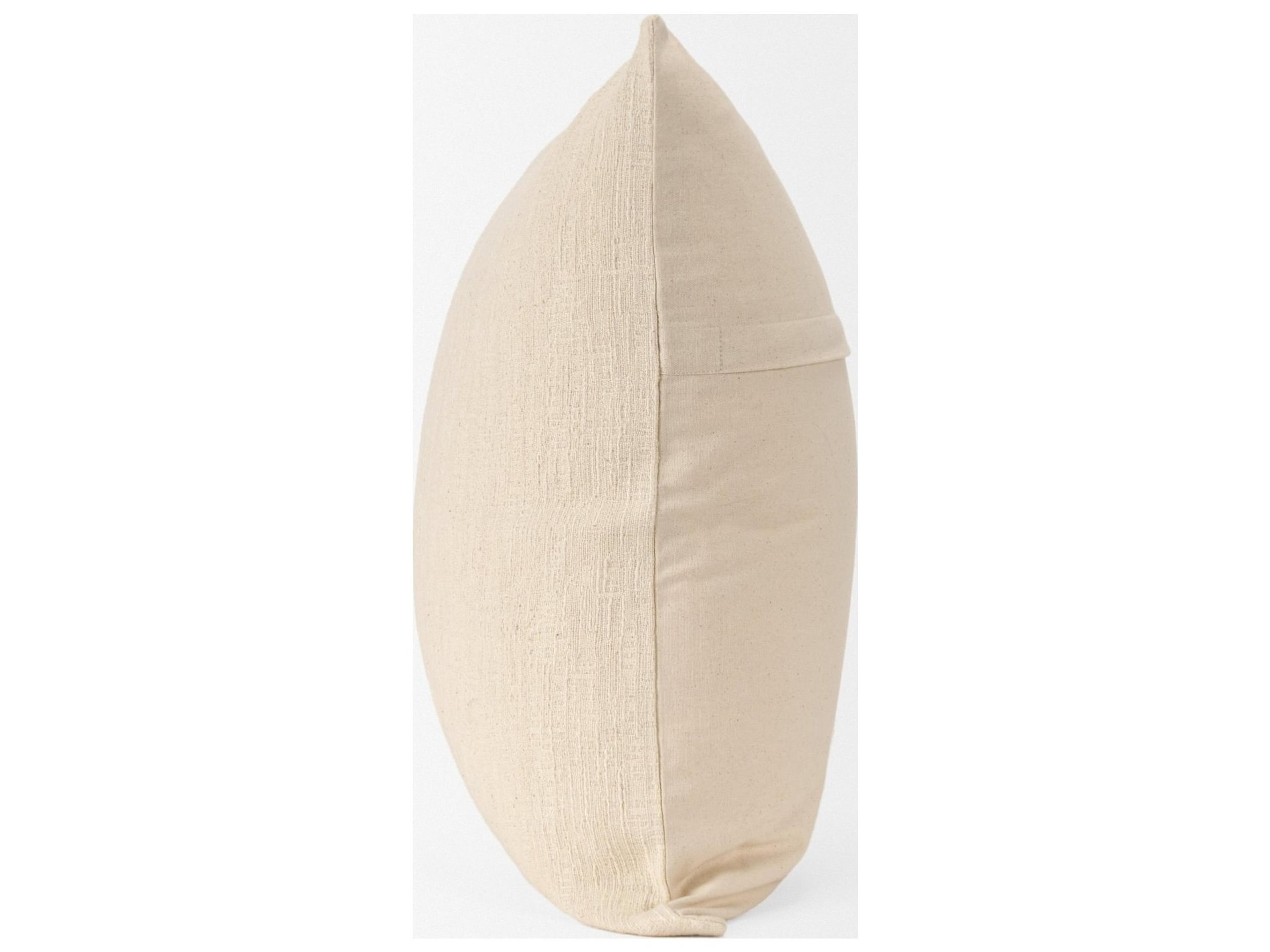 Mercana Jenner Cream Cotton-Linen Blend Decorative Square Pillow Cover