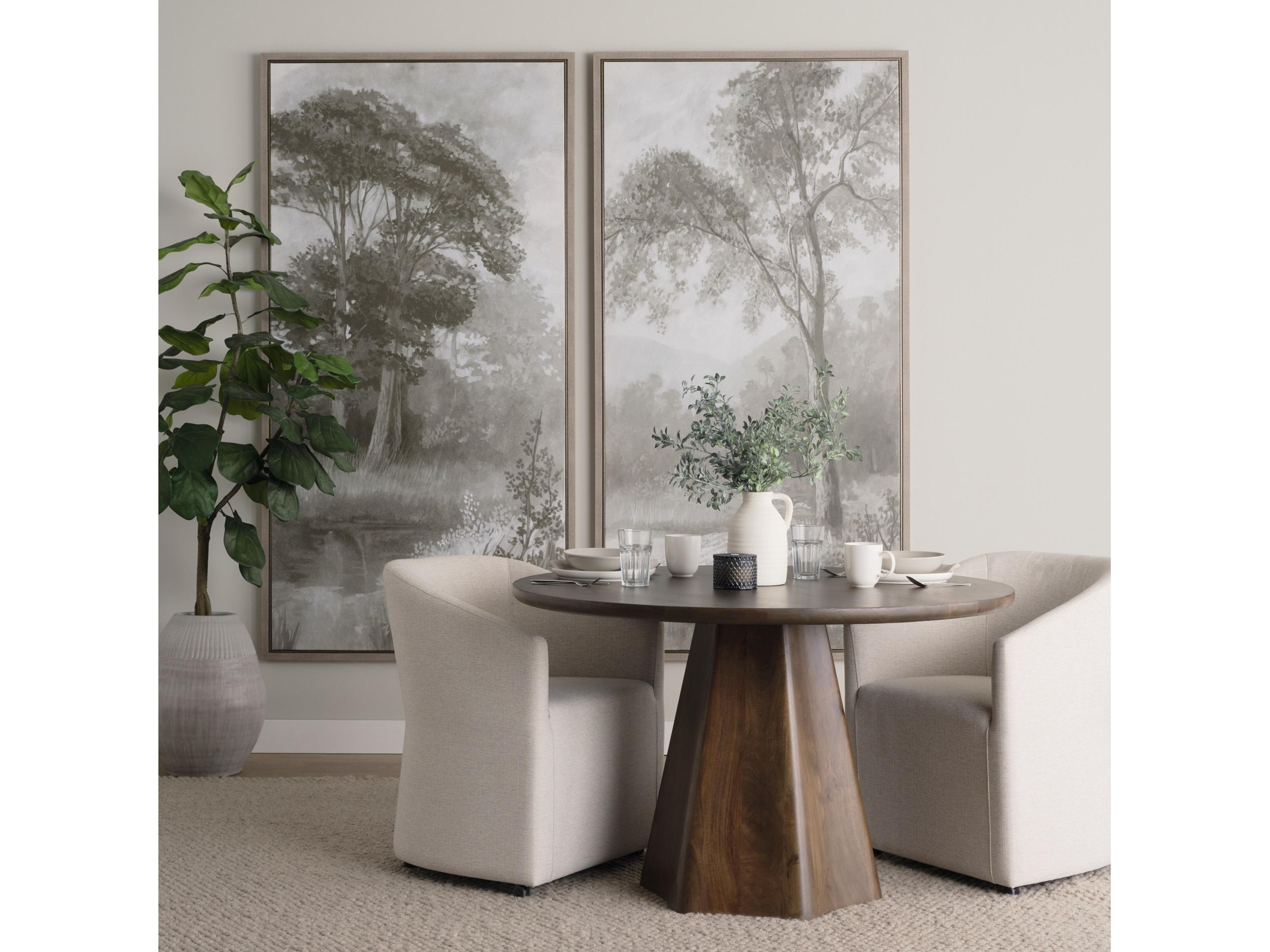 Mercana Jovani 48" Solid Dark Brown Mango Wood Round Dining Table