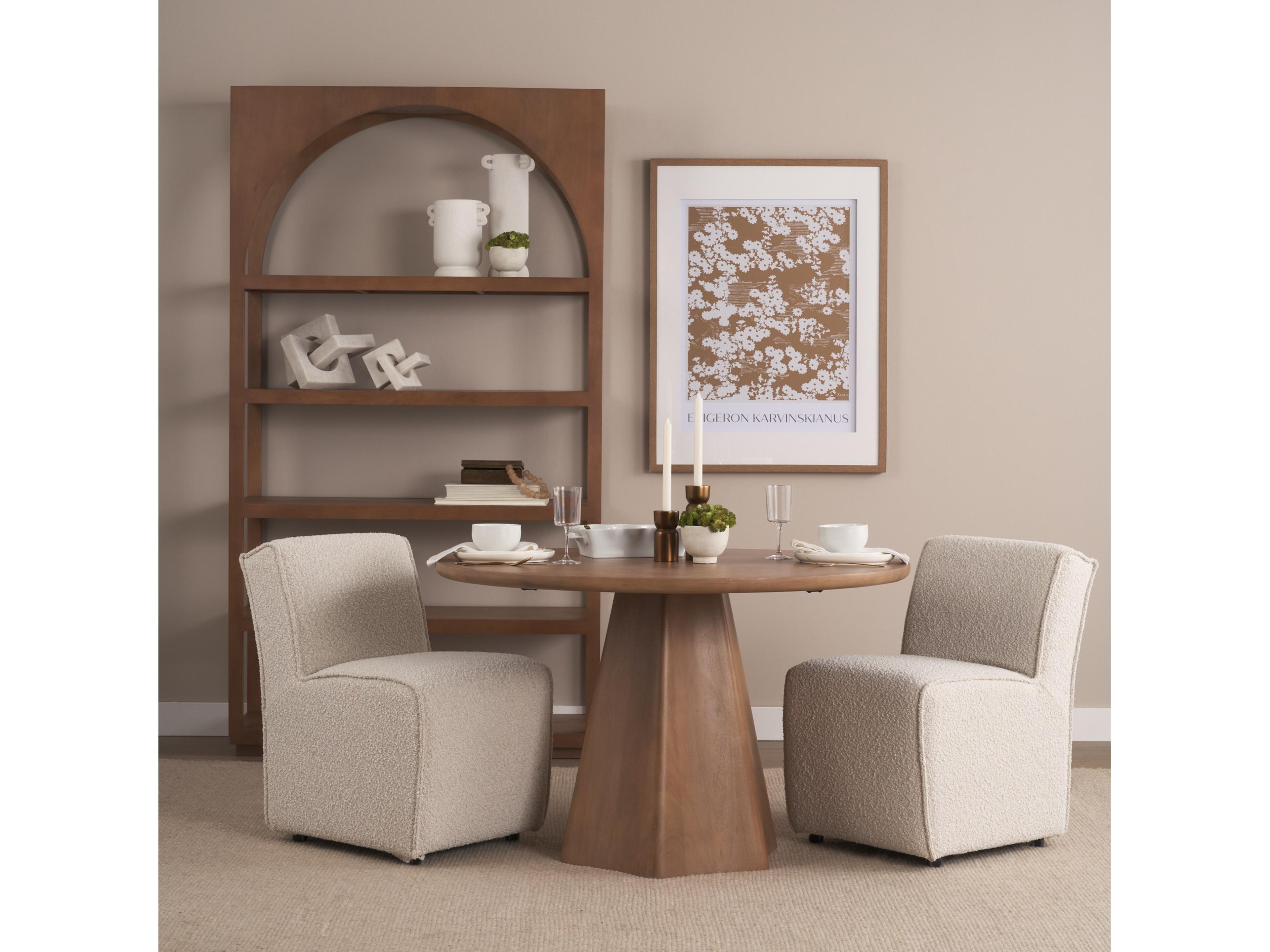 Mercana Jovani 48" Solid Light Brown Mango Wood Round Dining Table