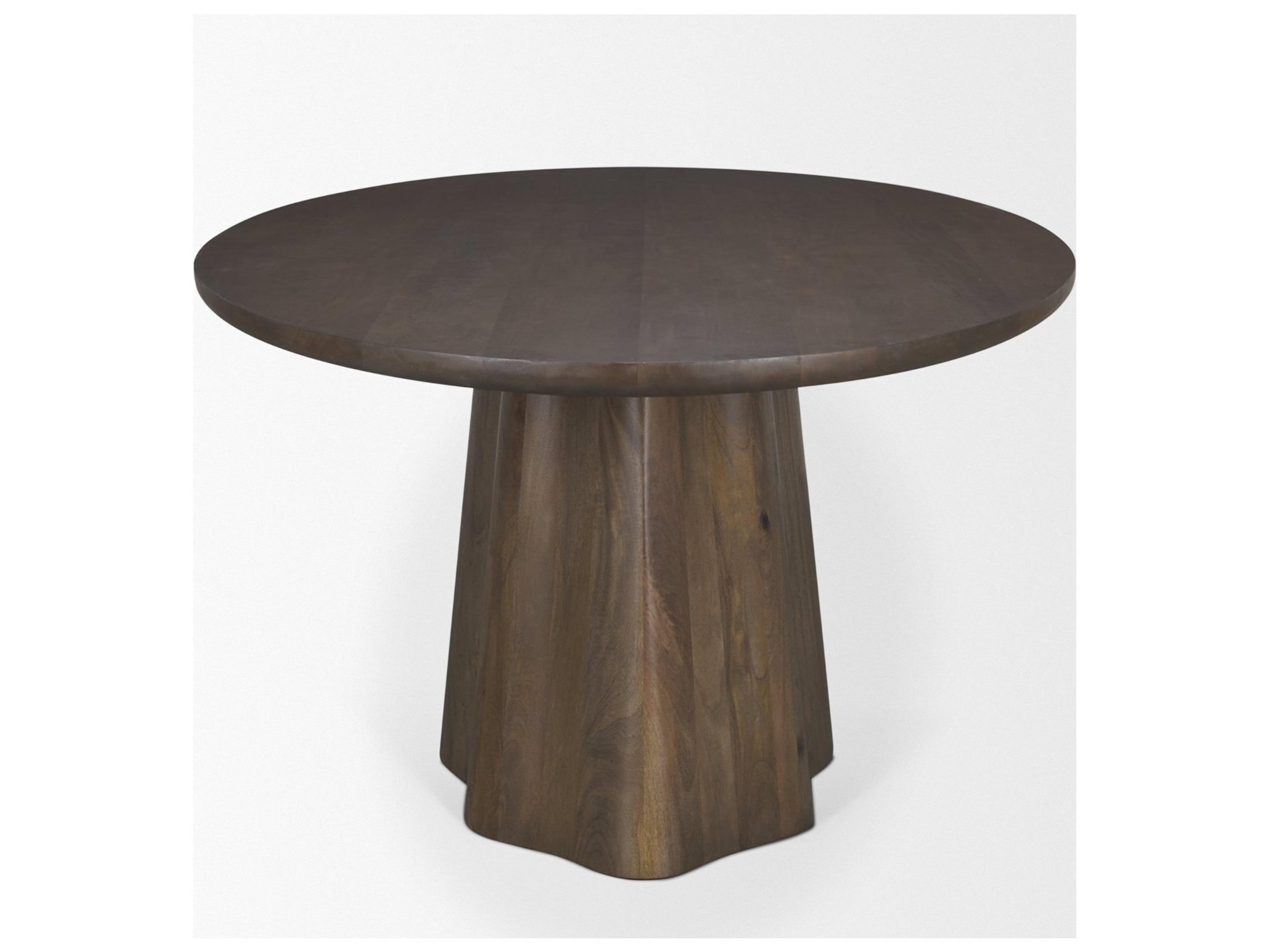 Mercana Jovani 94" Solid Dark Brown Mango Wood Oval Dining Table