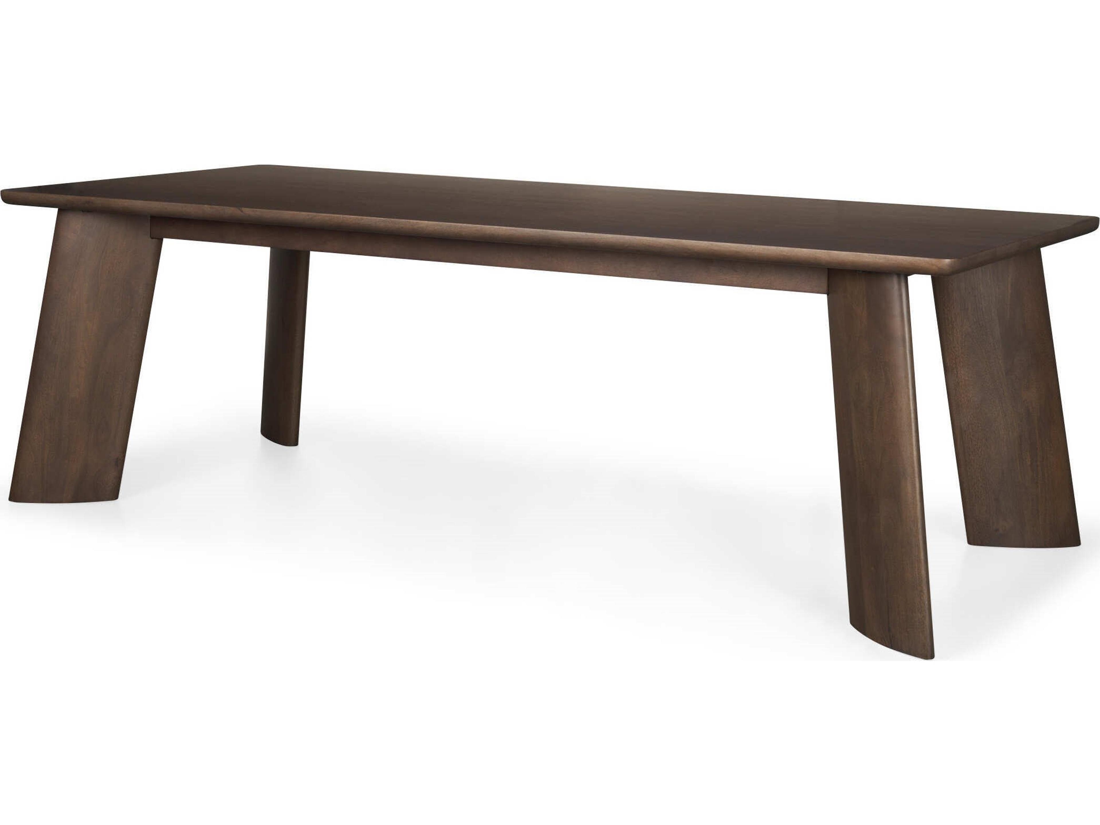 Jonan Solid Dark Brown Mango Wood Rectangular Dining Table