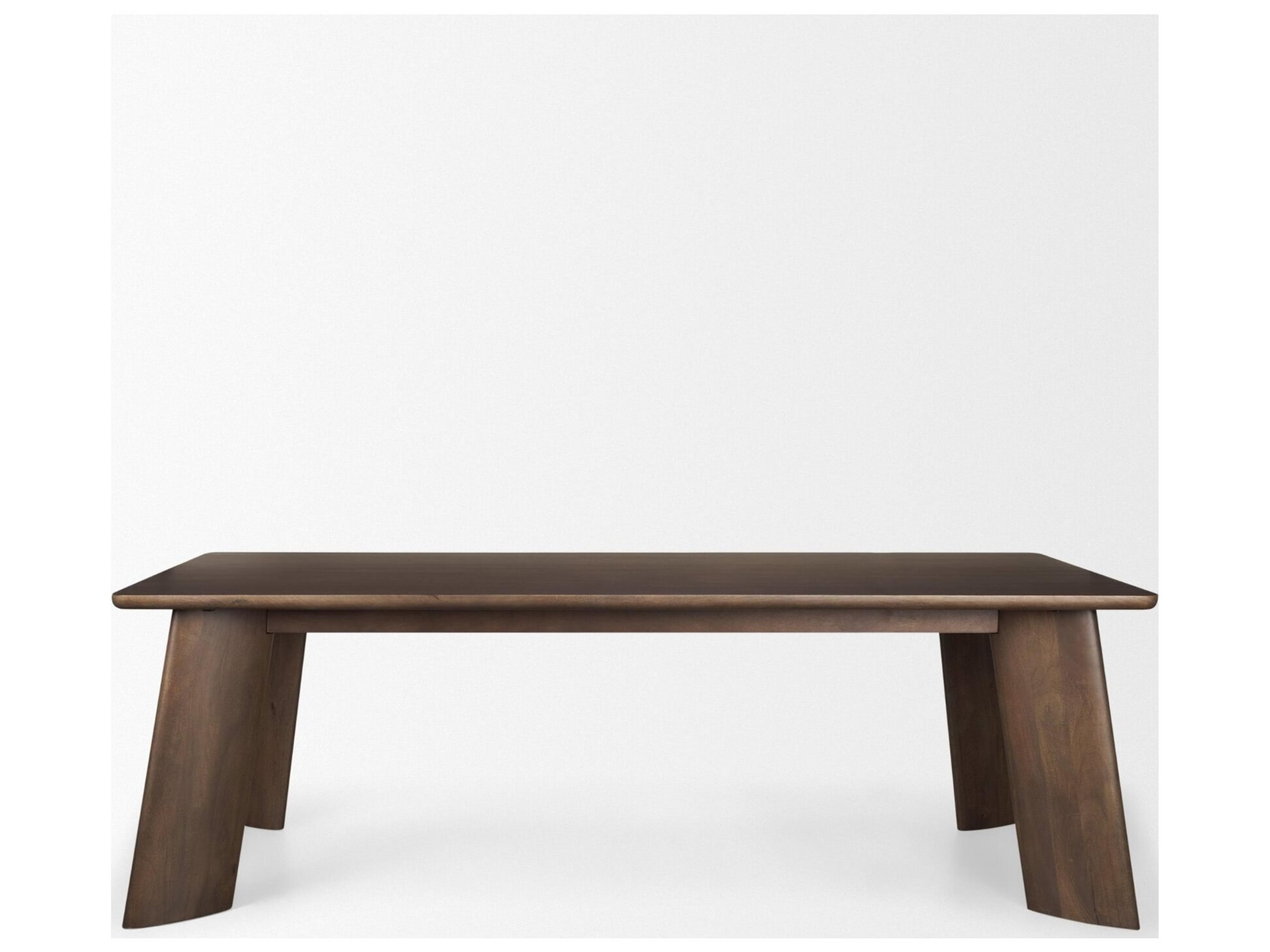 Mercana Jonan Solid Dark Brown Mango Wood Rectangular Dining Table