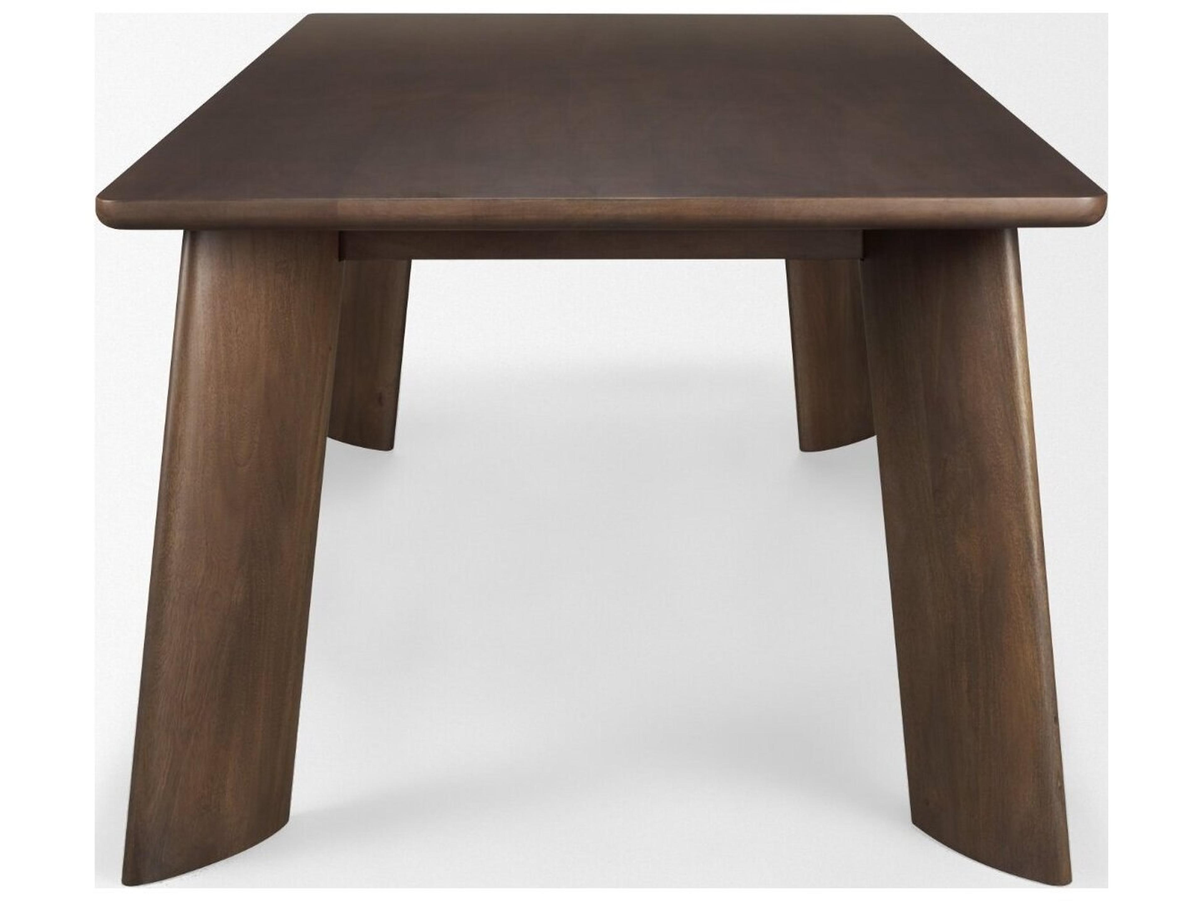 Mercana Jonan Solid Dark Brown Mango Wood Rectangular Dining Table