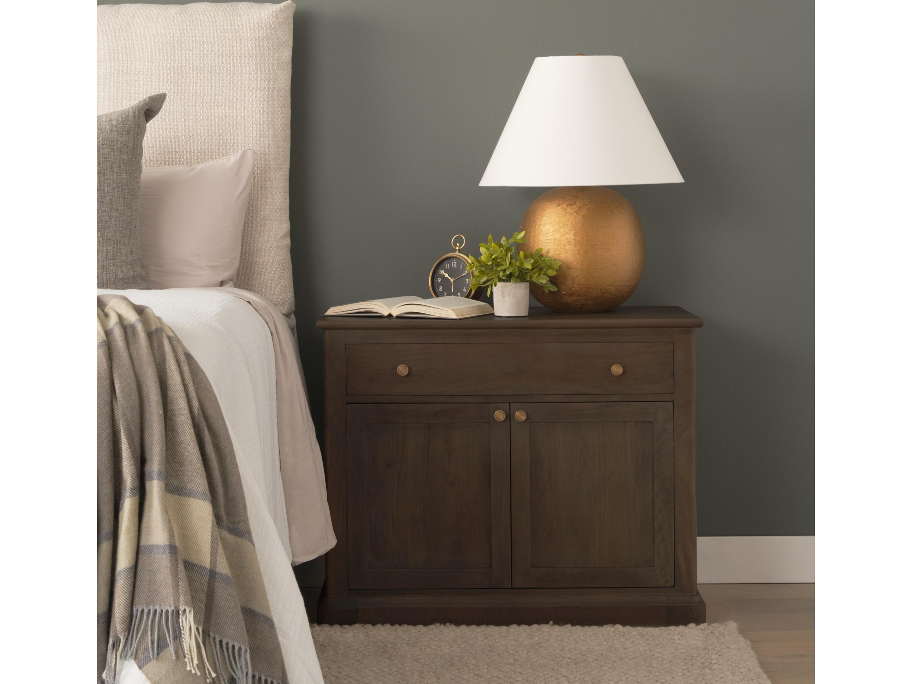 Mercana Baron Dark Brown Solid Wood w/ Antique Knobs 2-Door Accent Cabinet