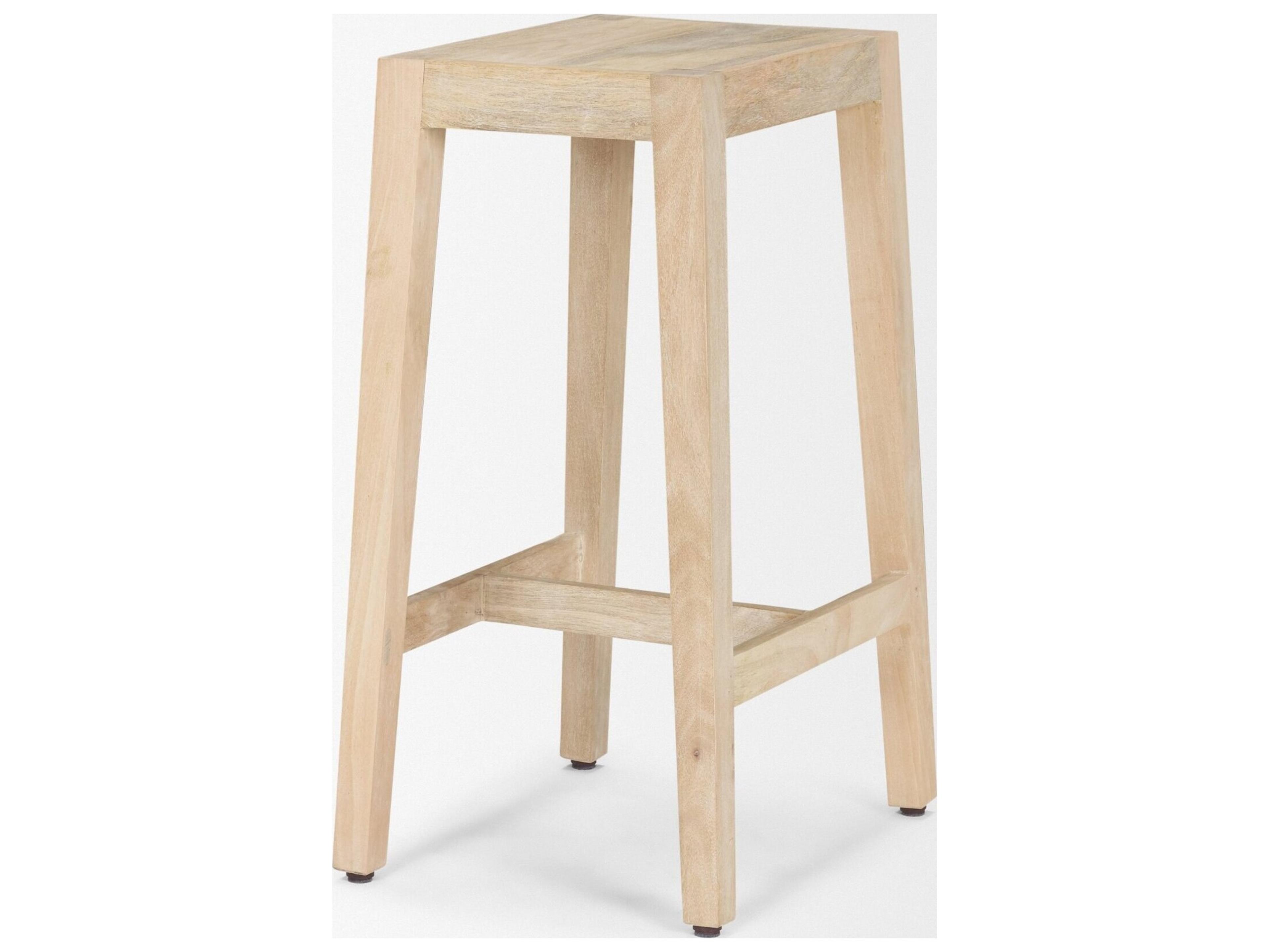 Mercana Colony Light Brown Solid Wood Counter Stool