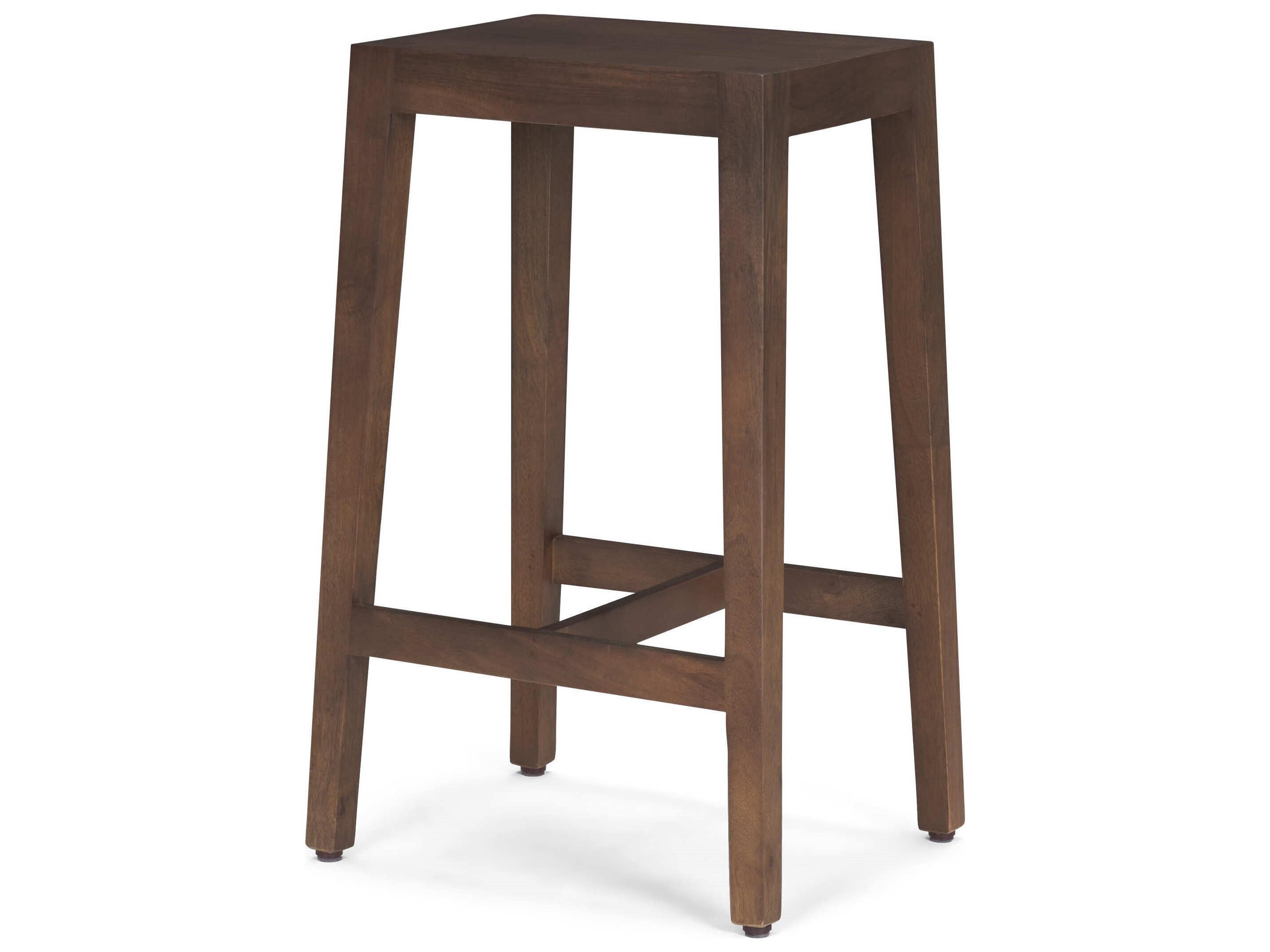 Colony Medium-Dark Brown Solid Wood Counter Stool