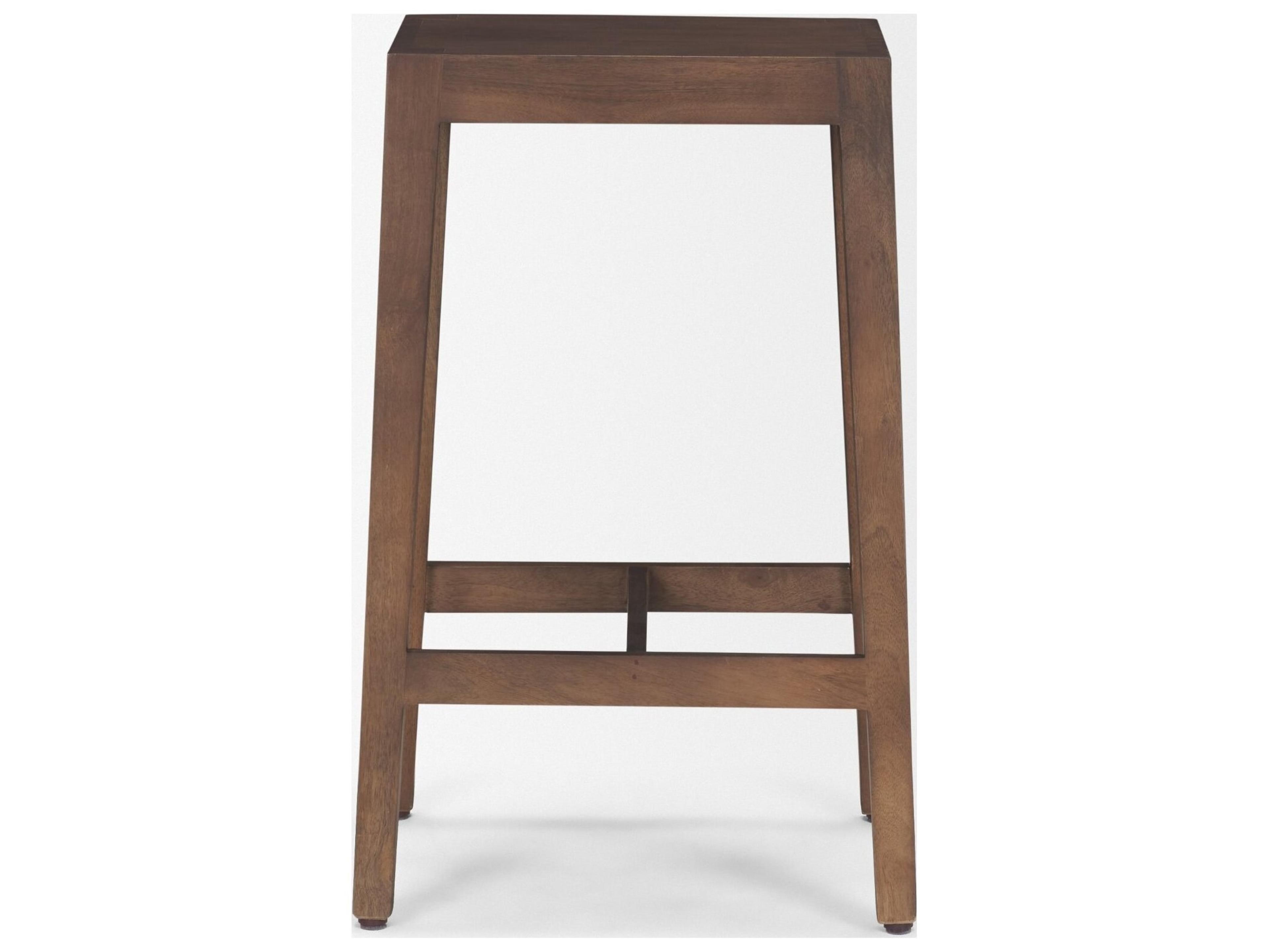 Mercana Colony Medium-Dark Brown Solid Wood Counter Stool