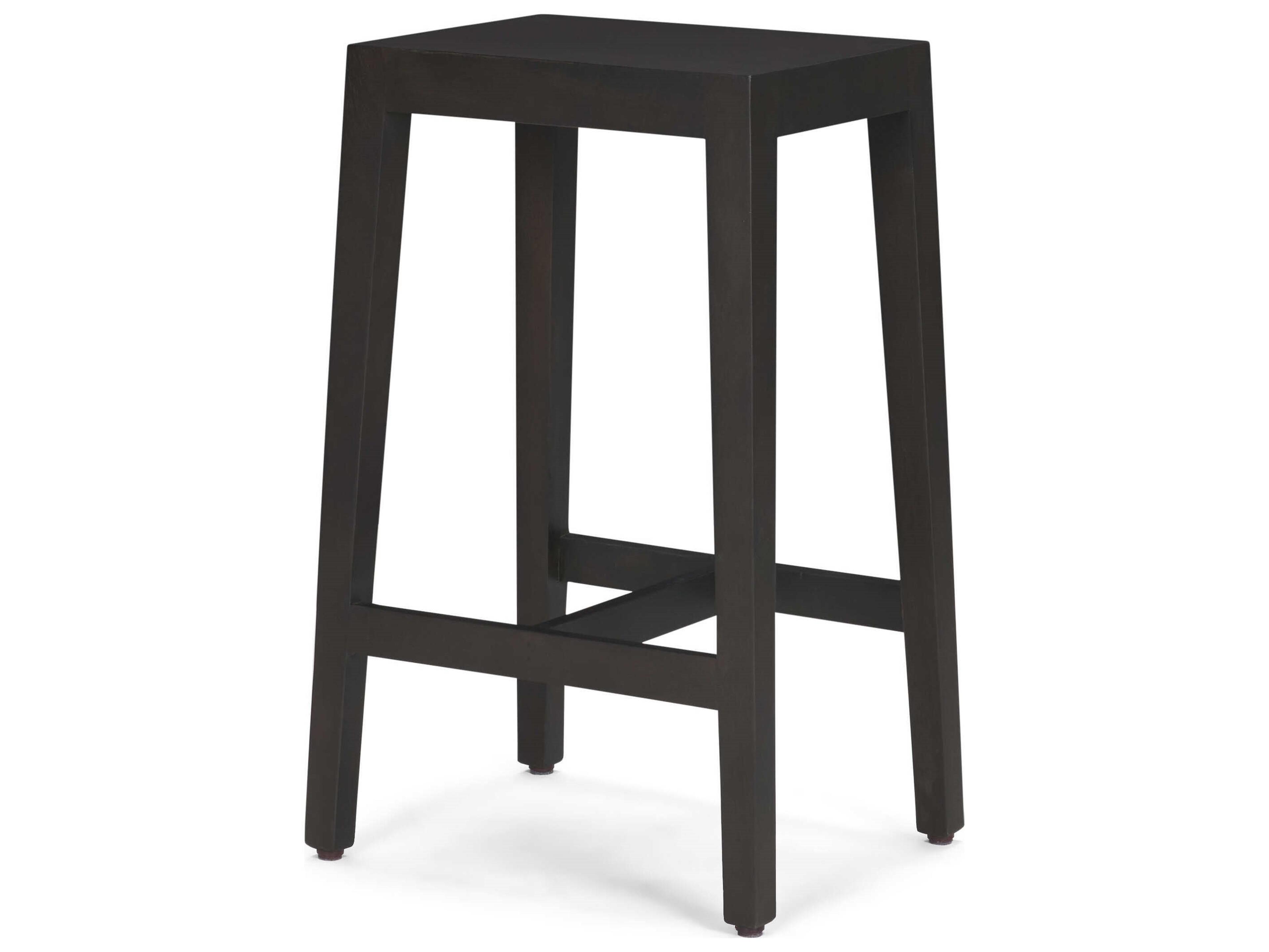 Colony Black-Brown Solid Wood Counter Stool