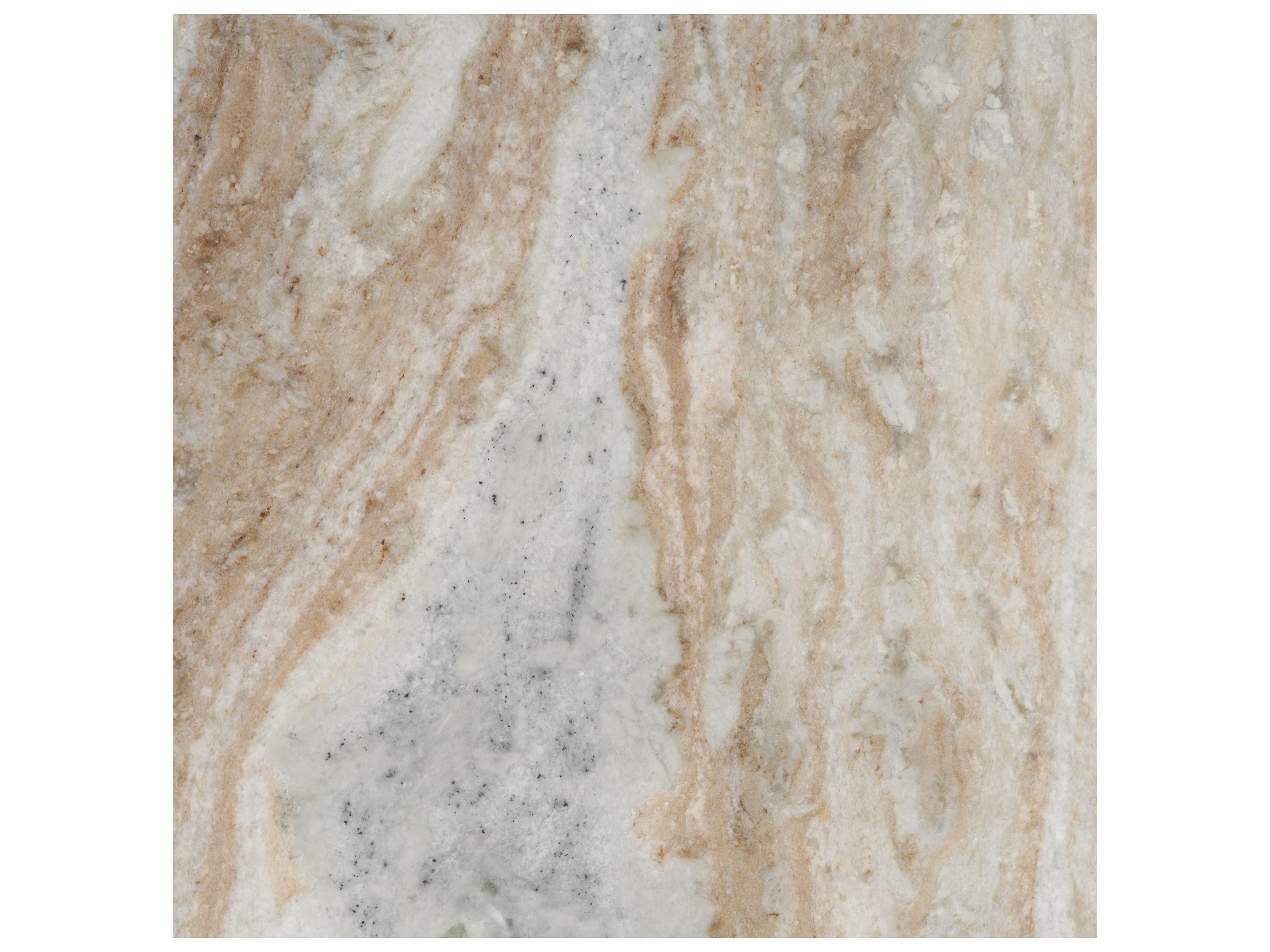 Mercana Allyson 32"  Round Medium Brown Wood w/ Pink Marble Top Bistro Table