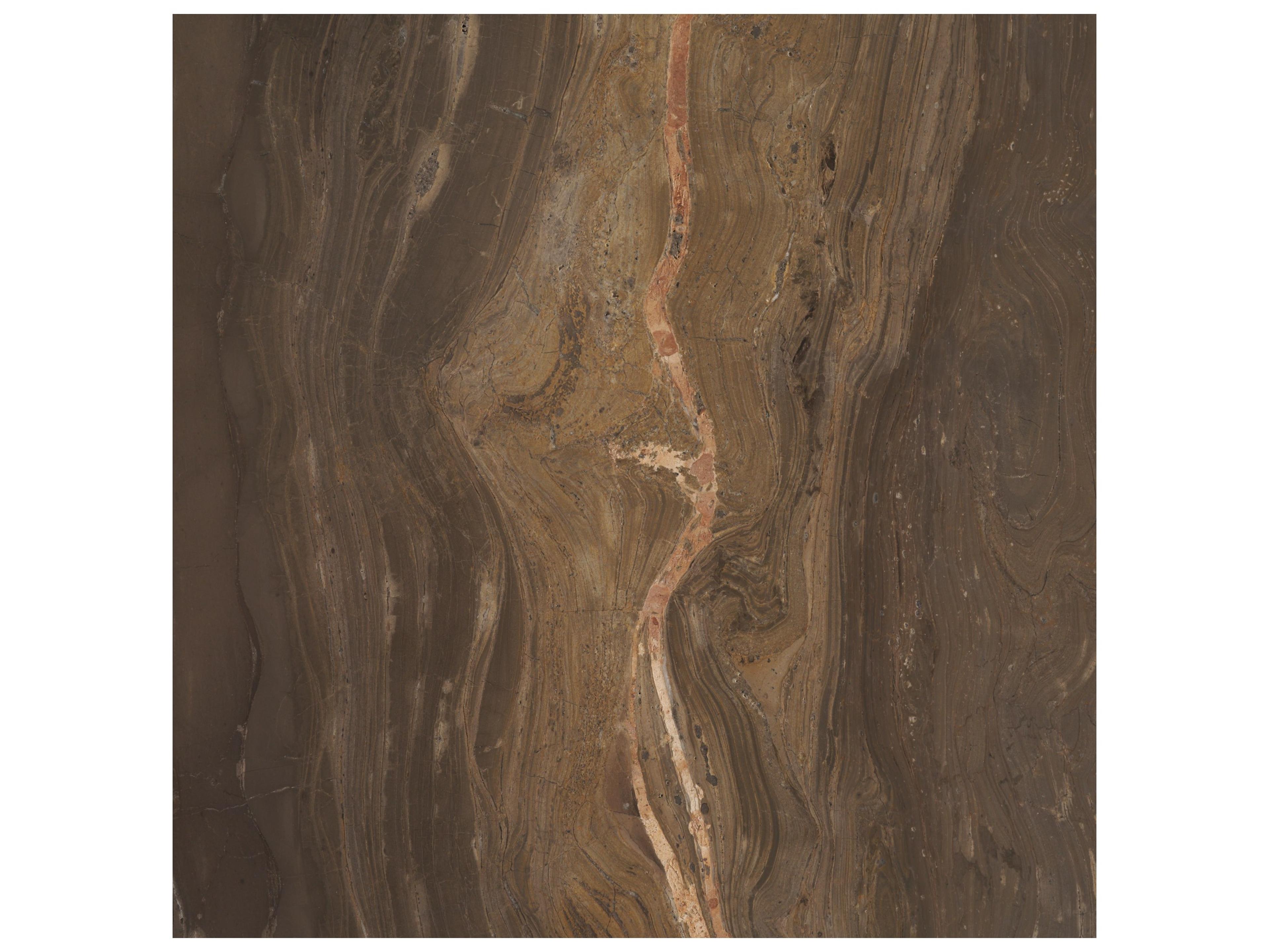 Mercana Allyson 32" Round Dark Brown wood w/ Cappuccino Marble Top Bistro Table