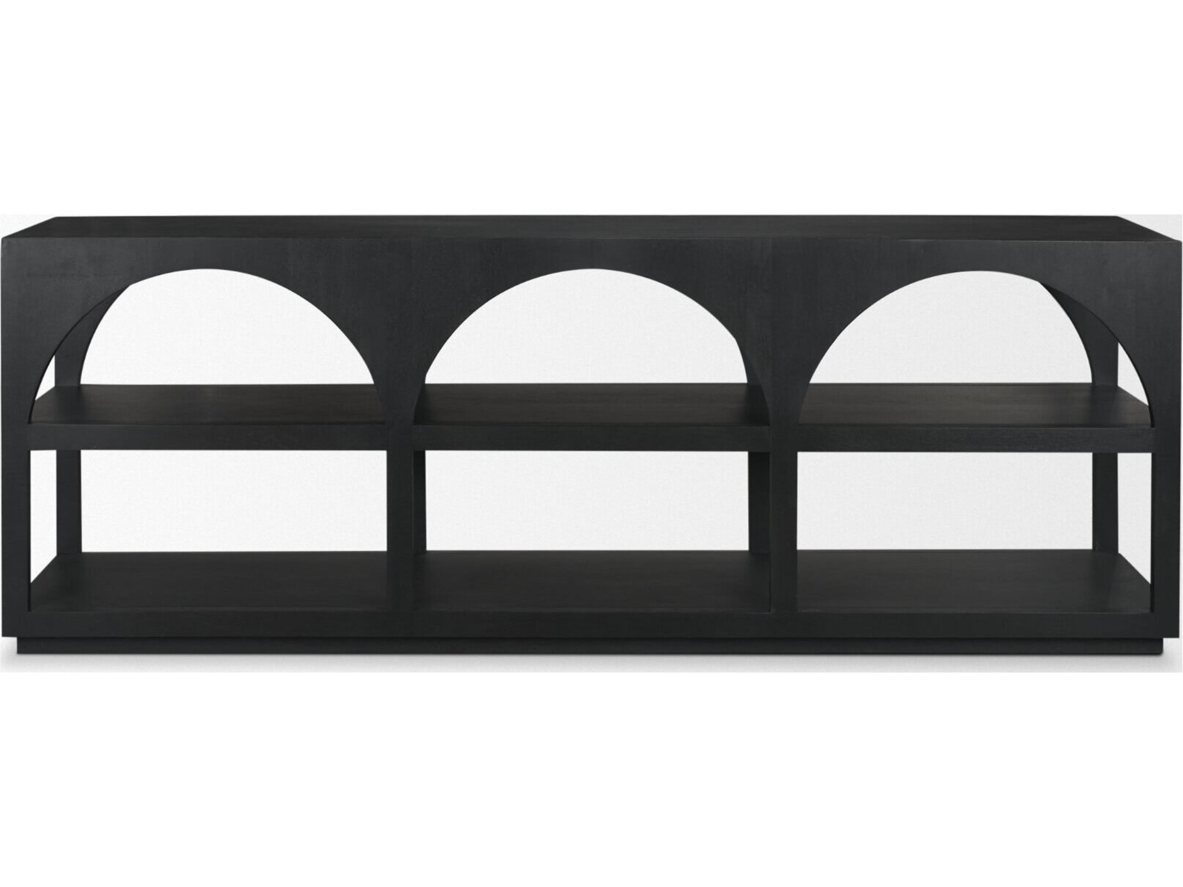 Mercana Bela Large Matte Black Arched Console Table