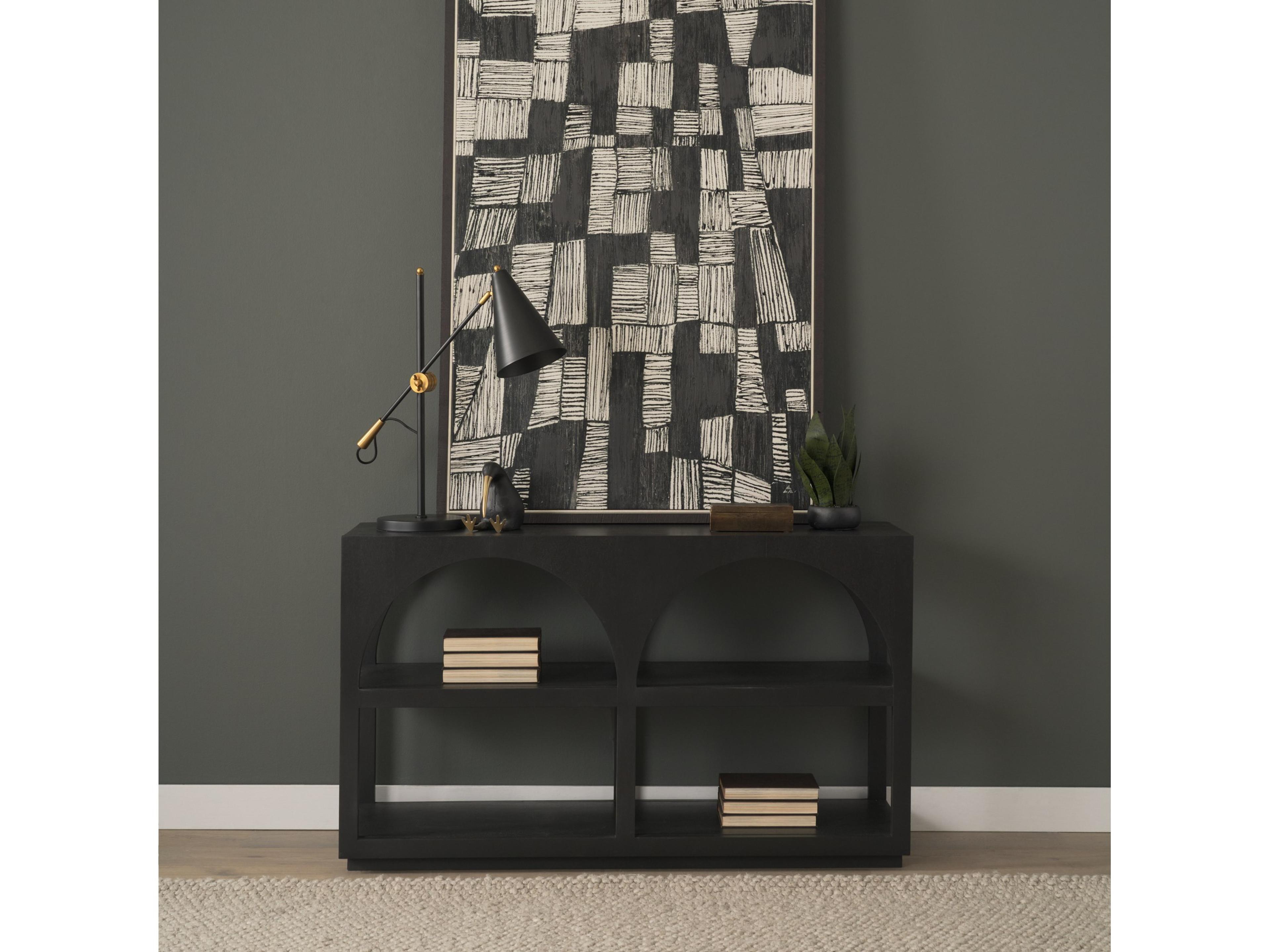 Mercana Bela Small Matte Black Arched Console Table