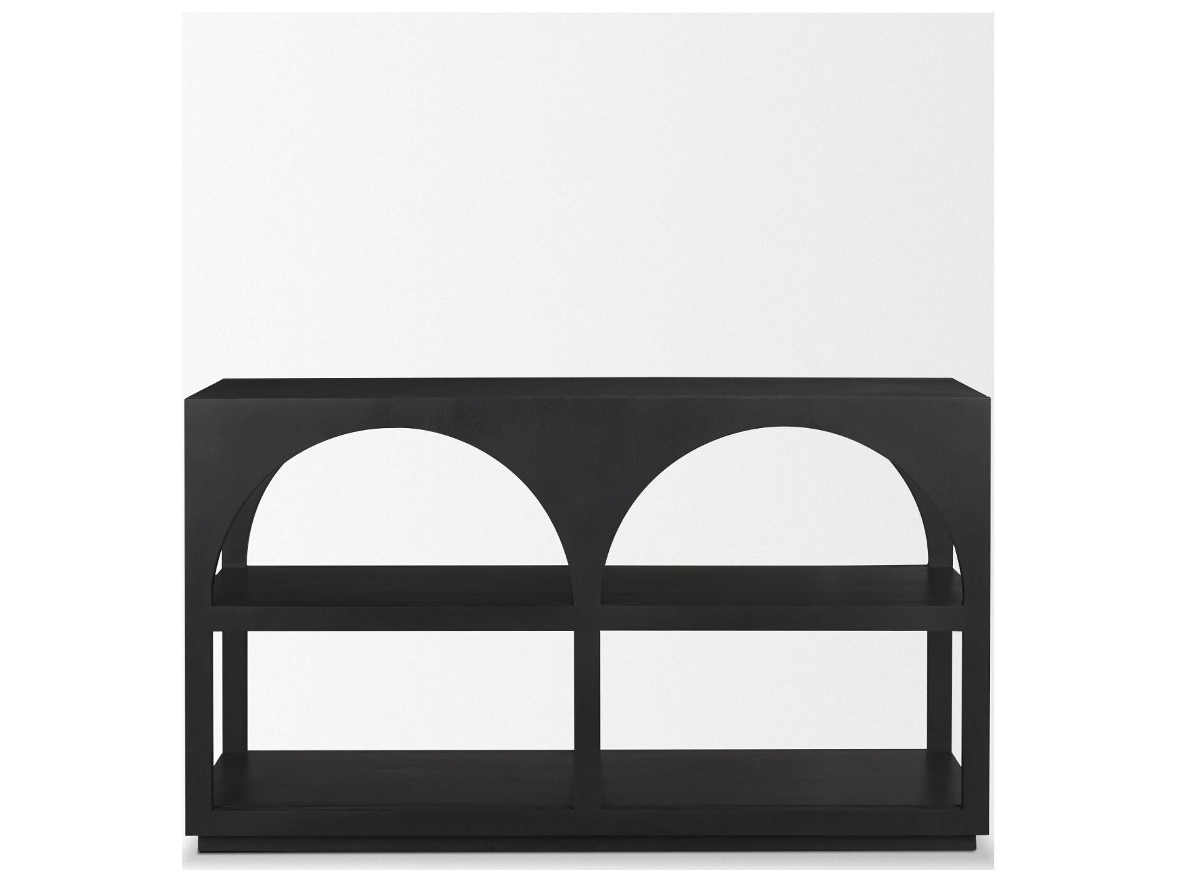 Mercana Bela Small Matte Black Arched Console Table