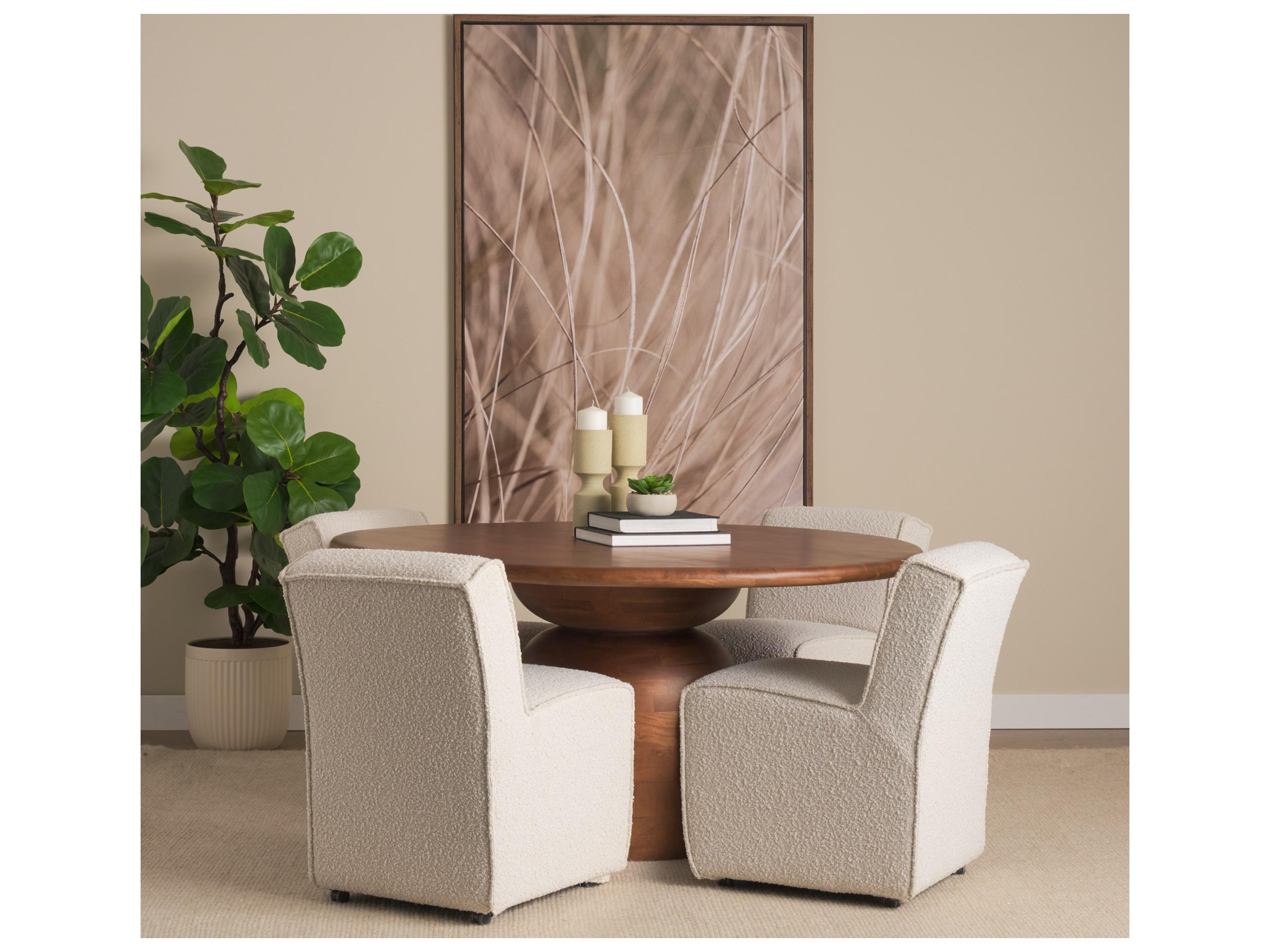 Mercana Akira Large Textured Beige Metal Pillar Candle Holder