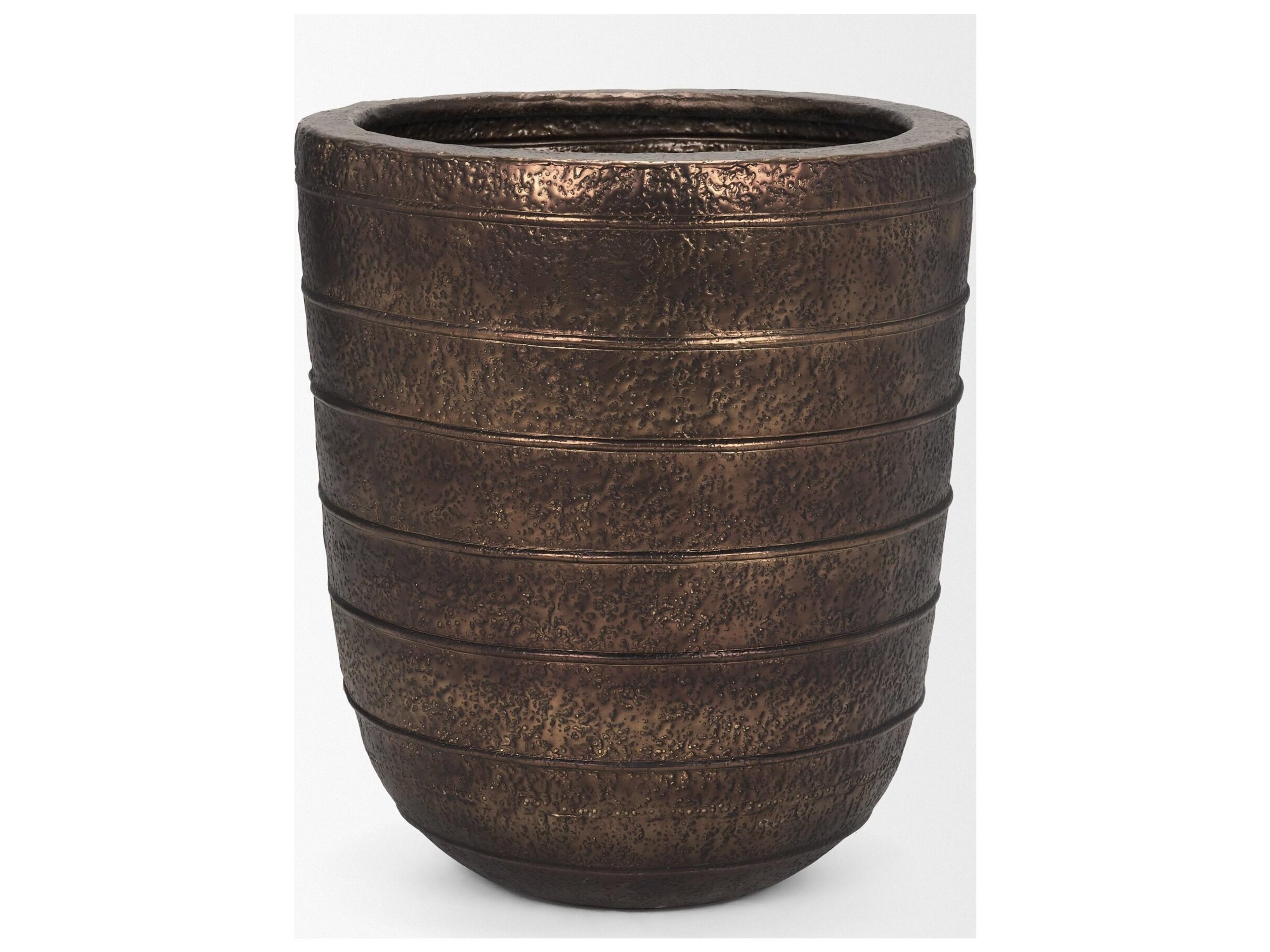 Mercana Aivana Extra Large Antiqued Gold Metal Floor Vase