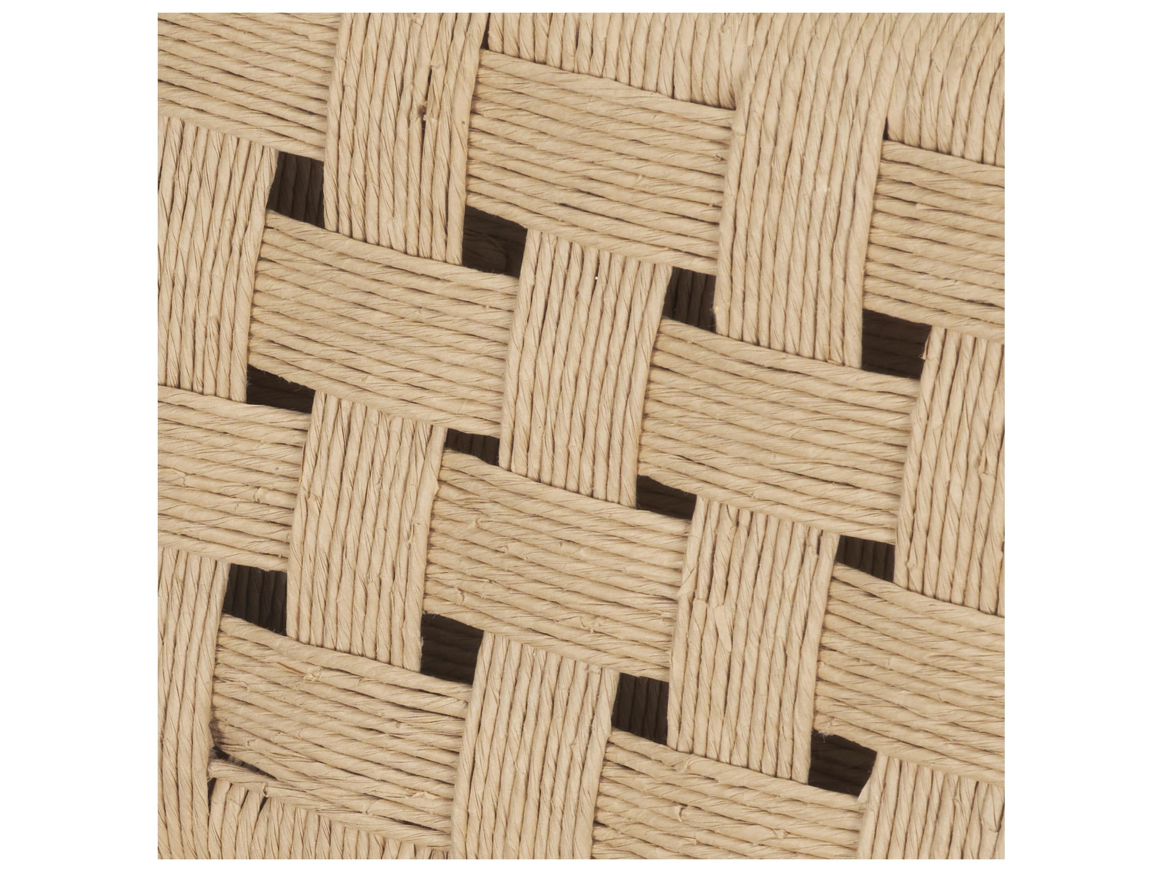 Mercana Brinley Woven Paper Rope w/ Brown Wood Frame Counter Stool