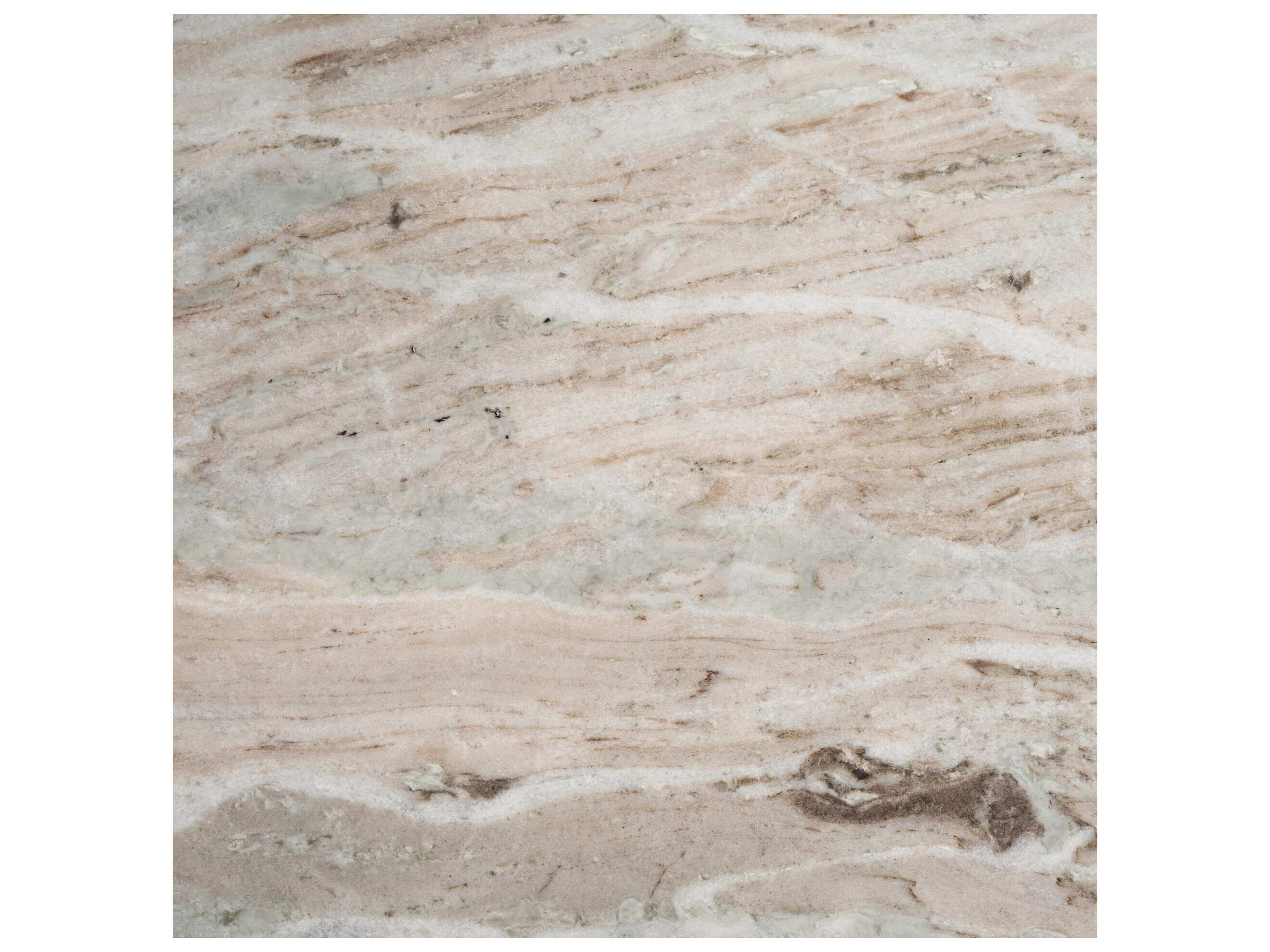 Mercana Nylah Solid Pink Marble Round Accent Table