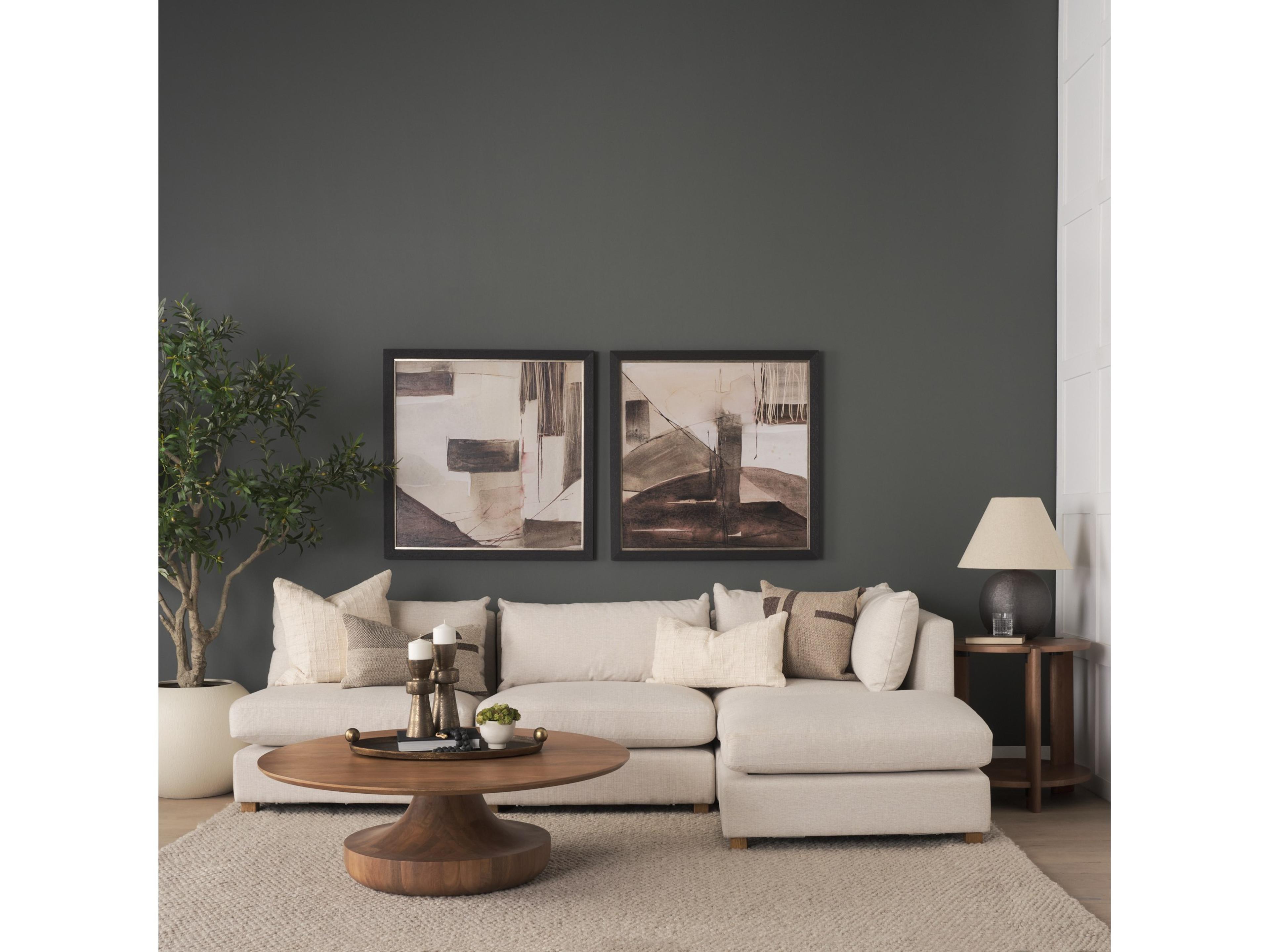 Mercana Hisako Mid Brown Open Round Accent Table