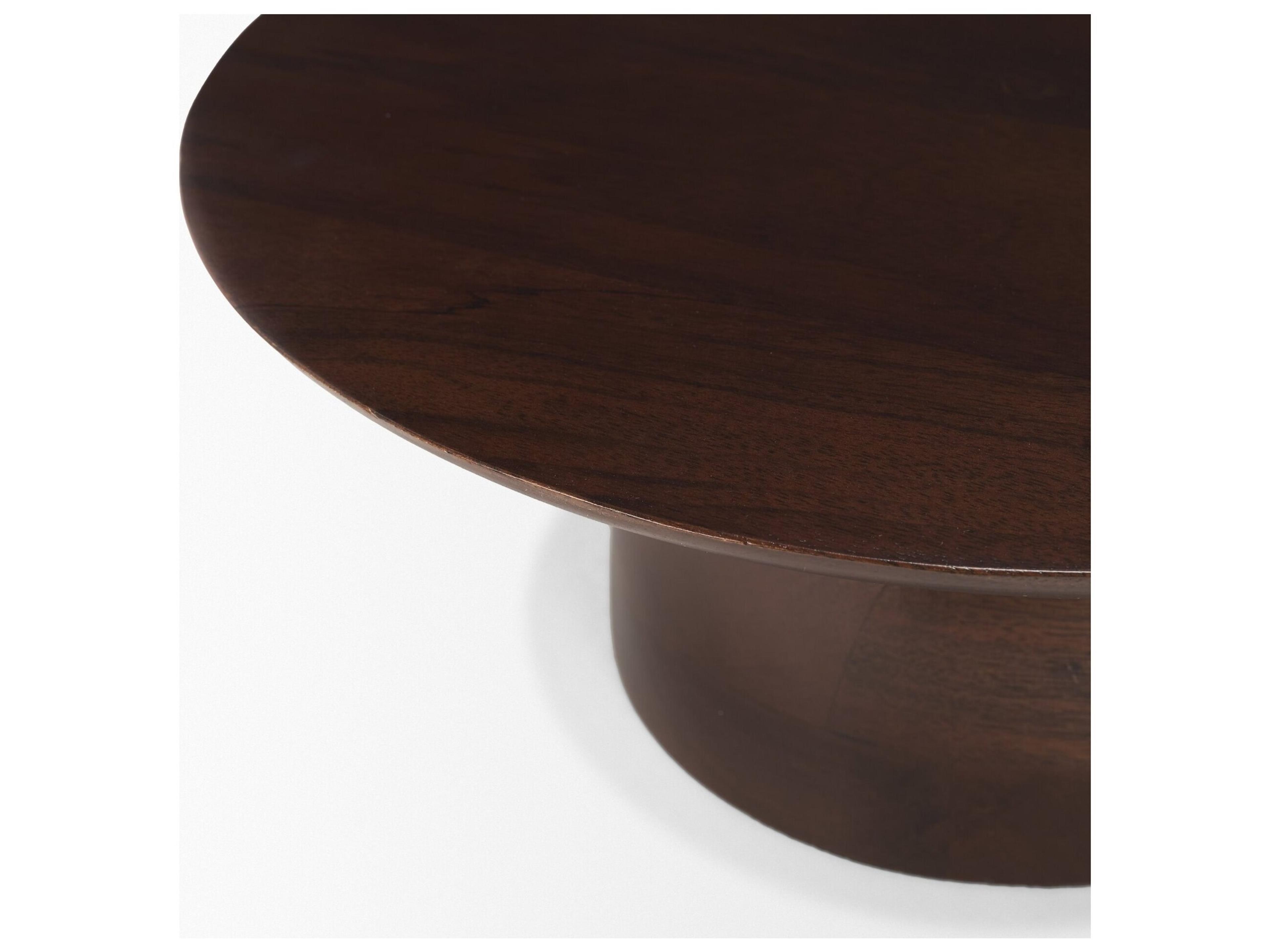 Mercana Sadira Small Mid-Dark Brown Solid Wood Round Riser