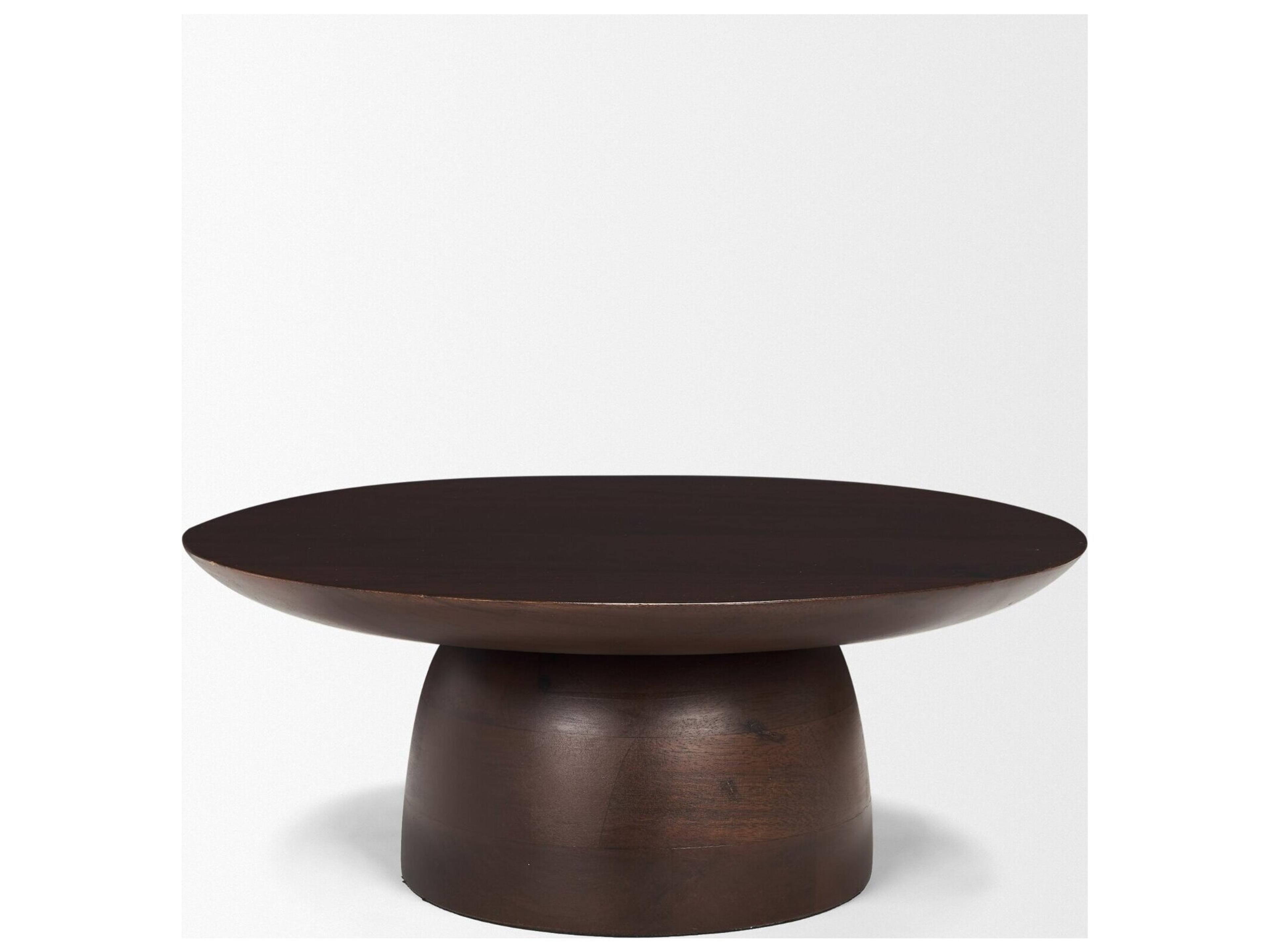 Mercana Sadira Small Mid-Dark Brown Solid Wood Round Riser