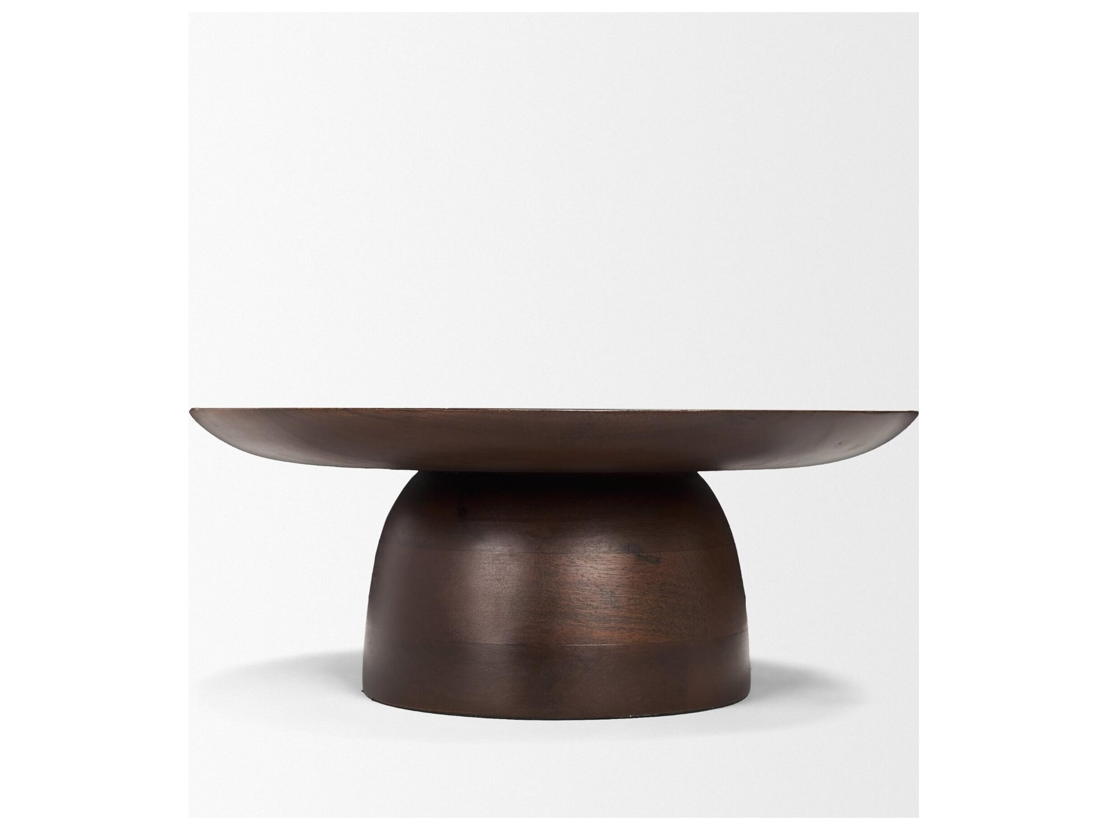 Mercana Sadira Small Mid-Dark Brown Solid Wood Round Riser