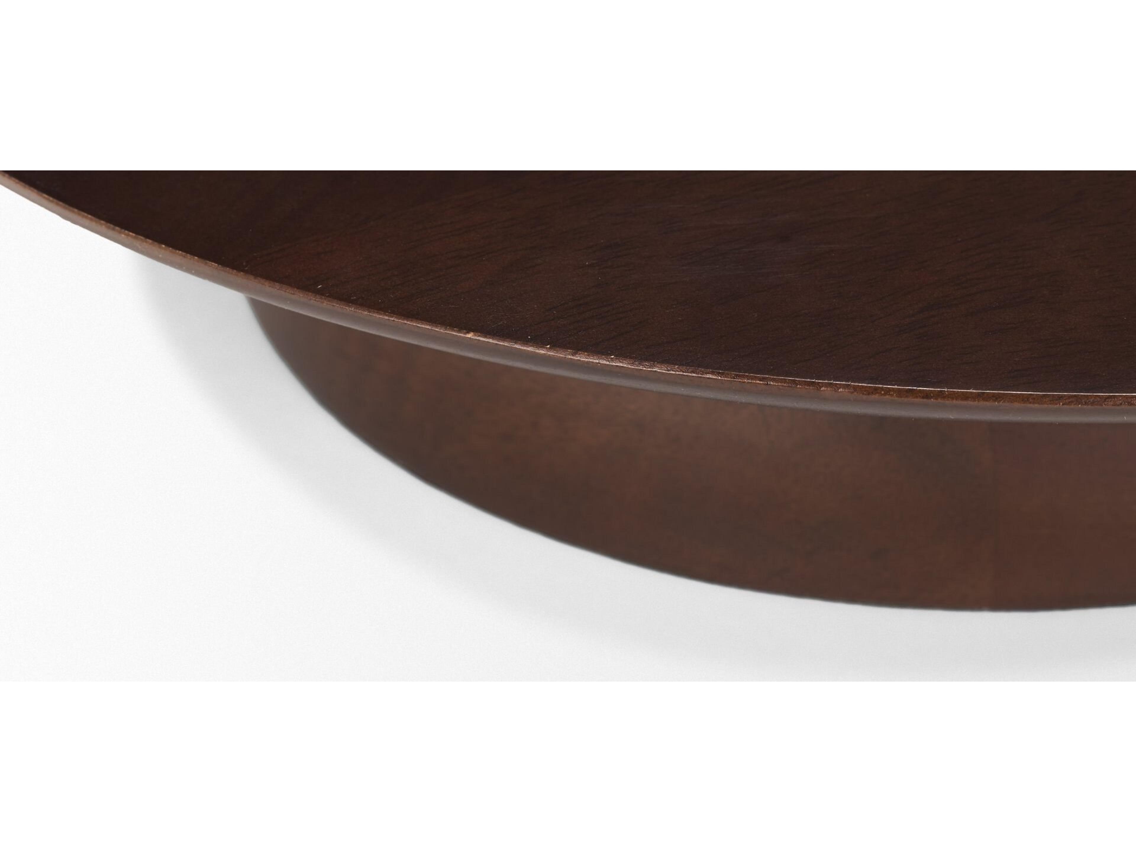 Mercana Sadira Large Mid-Dark Brown Solid Wood Round Riser