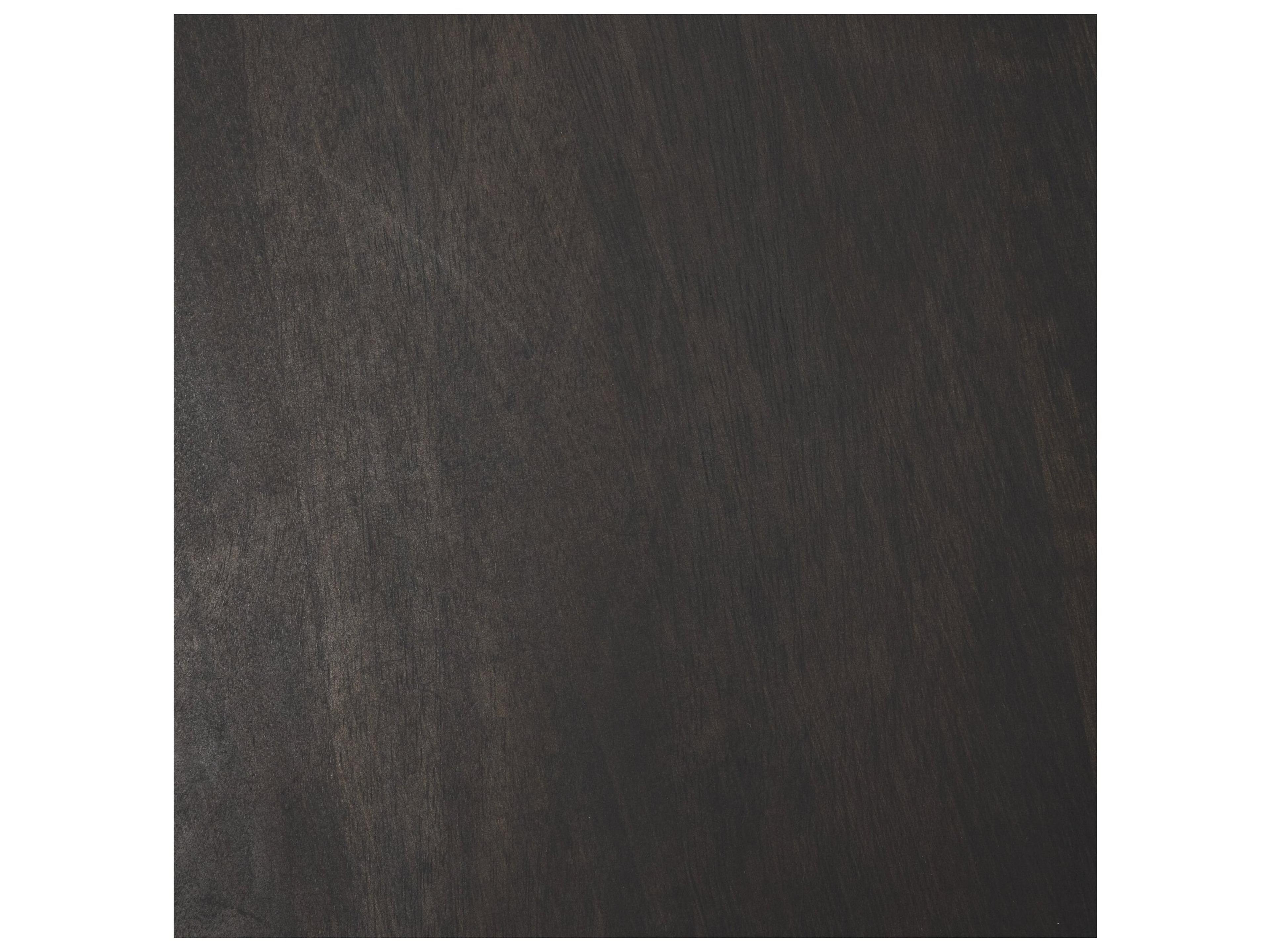 Mercana Rashama Dark Brown Wood Stacked Geometric Round Accent Table