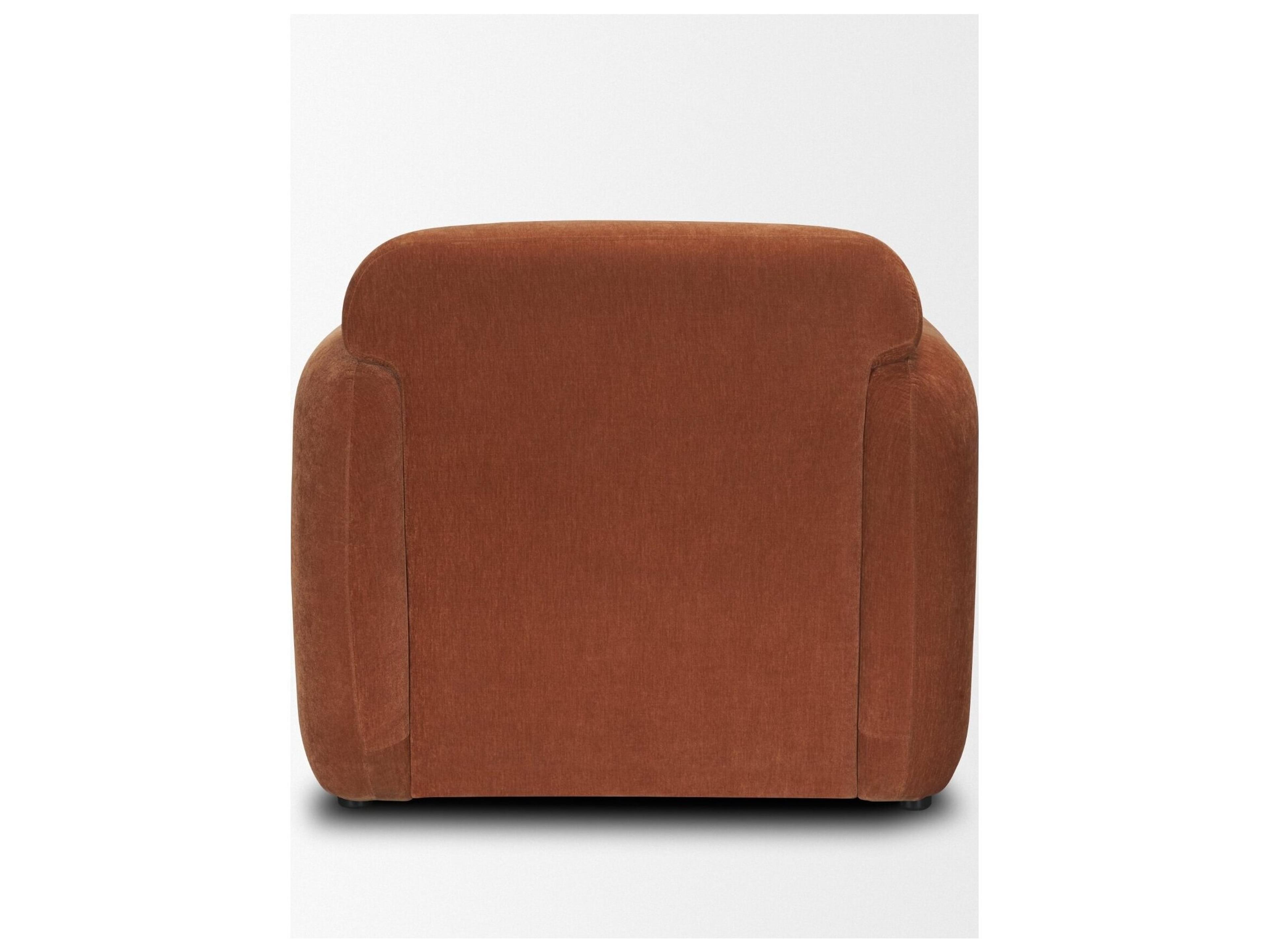 Mercana Saga Stonewashed Rust Chenille Fabric Upholstered Chair