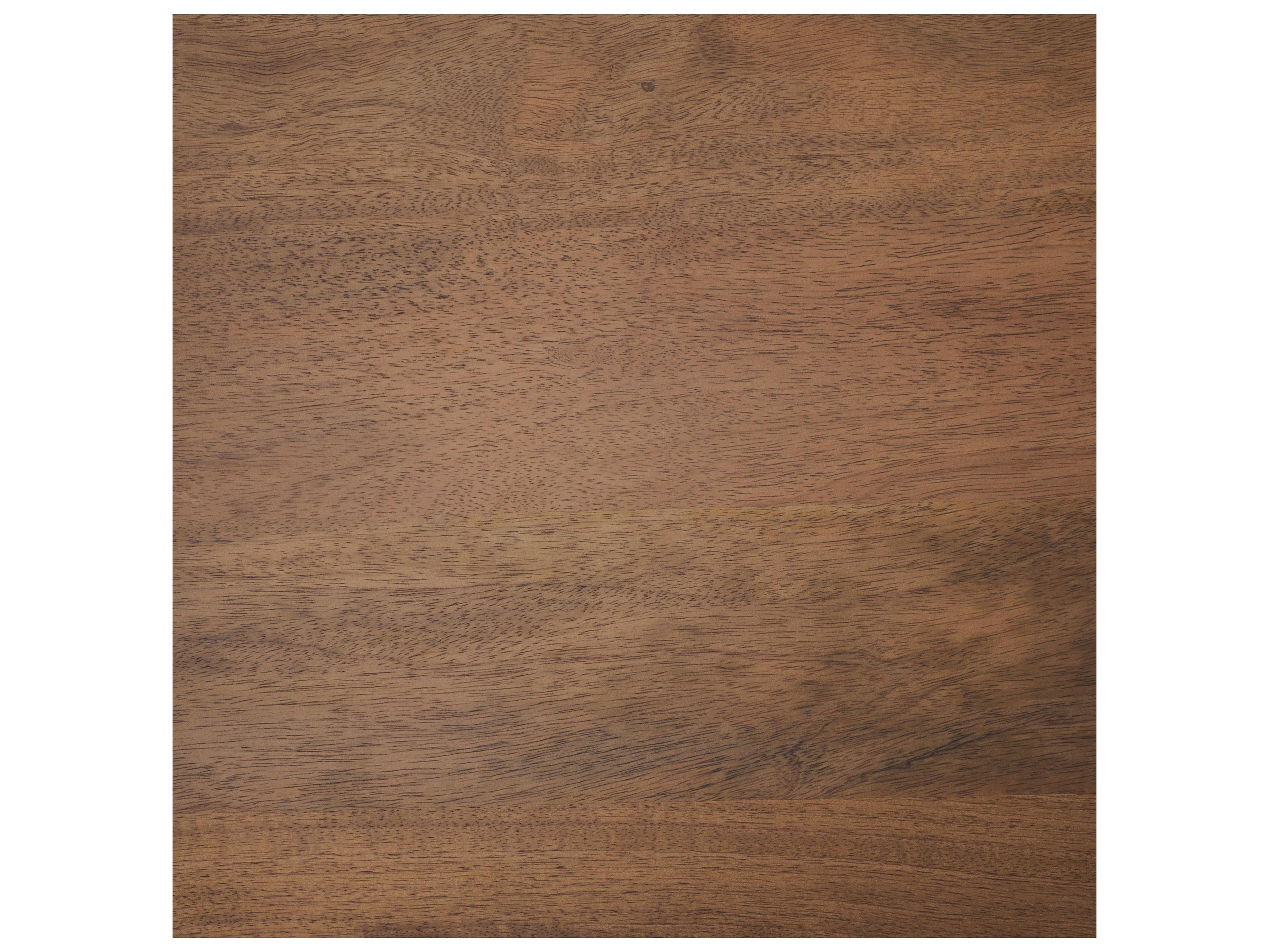 Mercana Arno Warm Mid-Brown Wood Sculptural Round Coffee Table