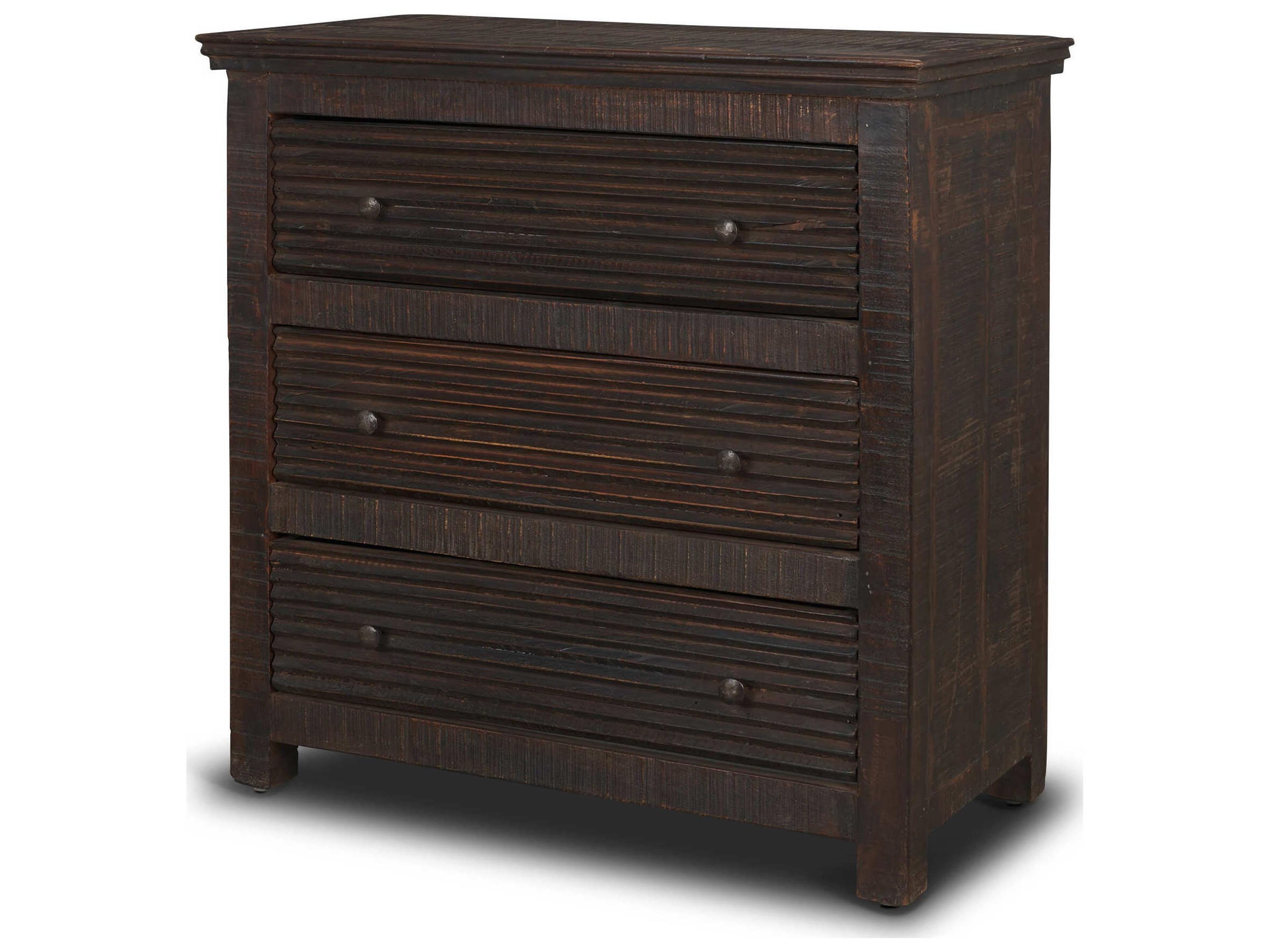 Rhett Reclaimed Wood 3 Drawer Cabinet