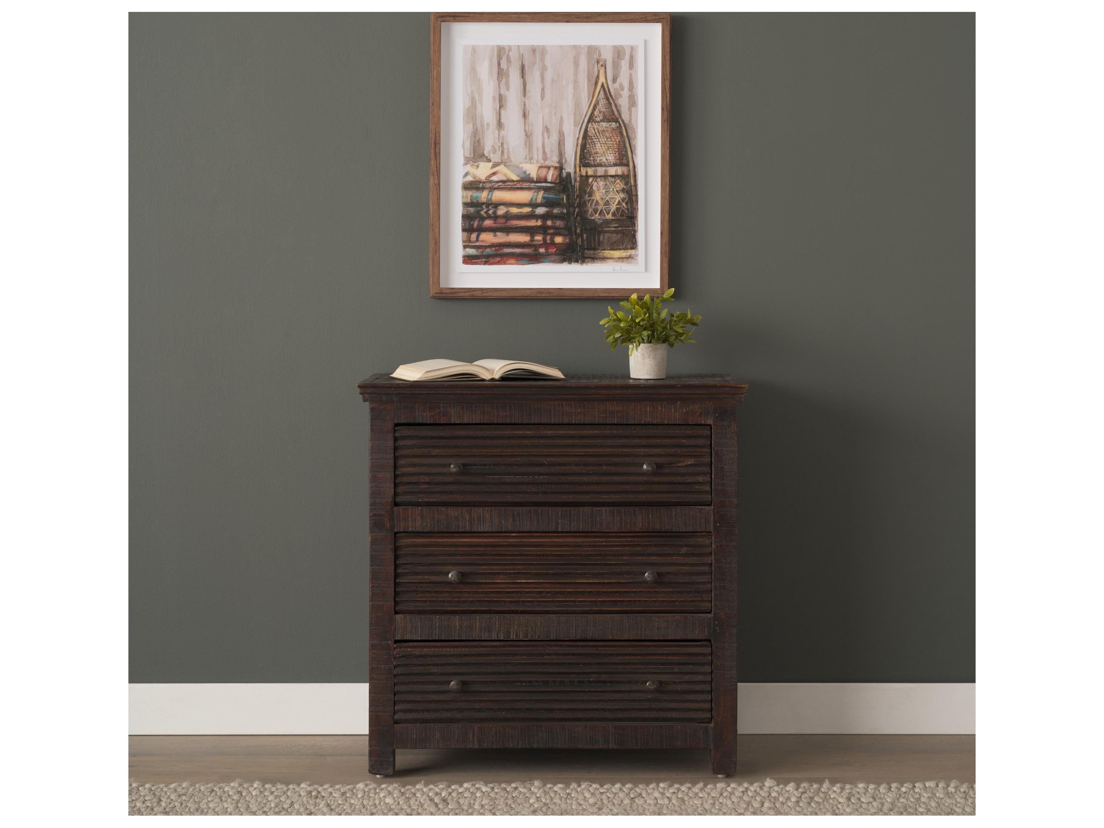 Mercana Rhett Reclaimed Wood 3 Drawer Cabinet