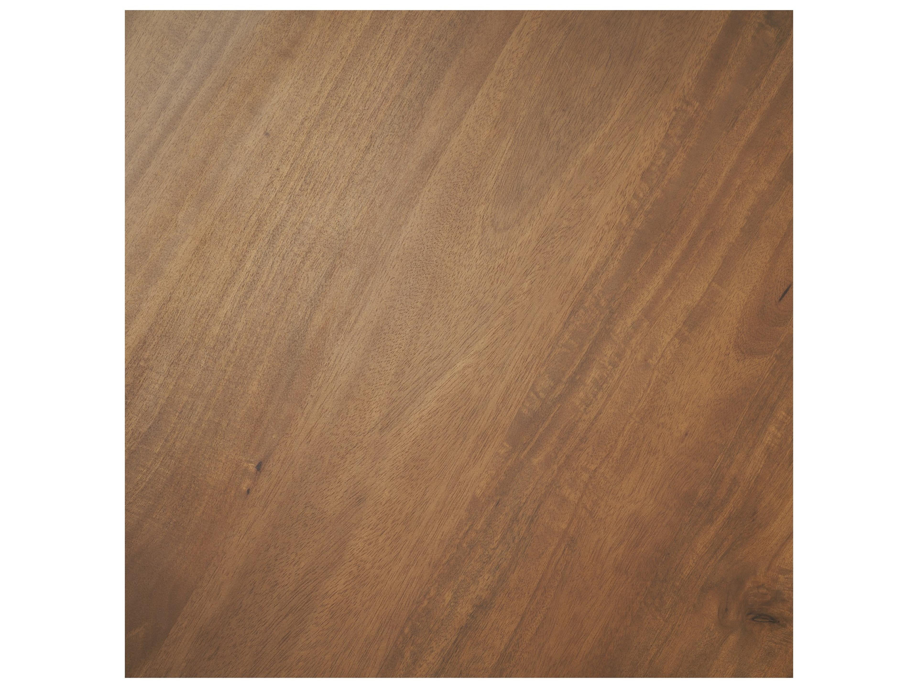 Mercana Atlas 42"  Warm Mid-Brown Wood Stacked Pedestal Base Round Dining Table