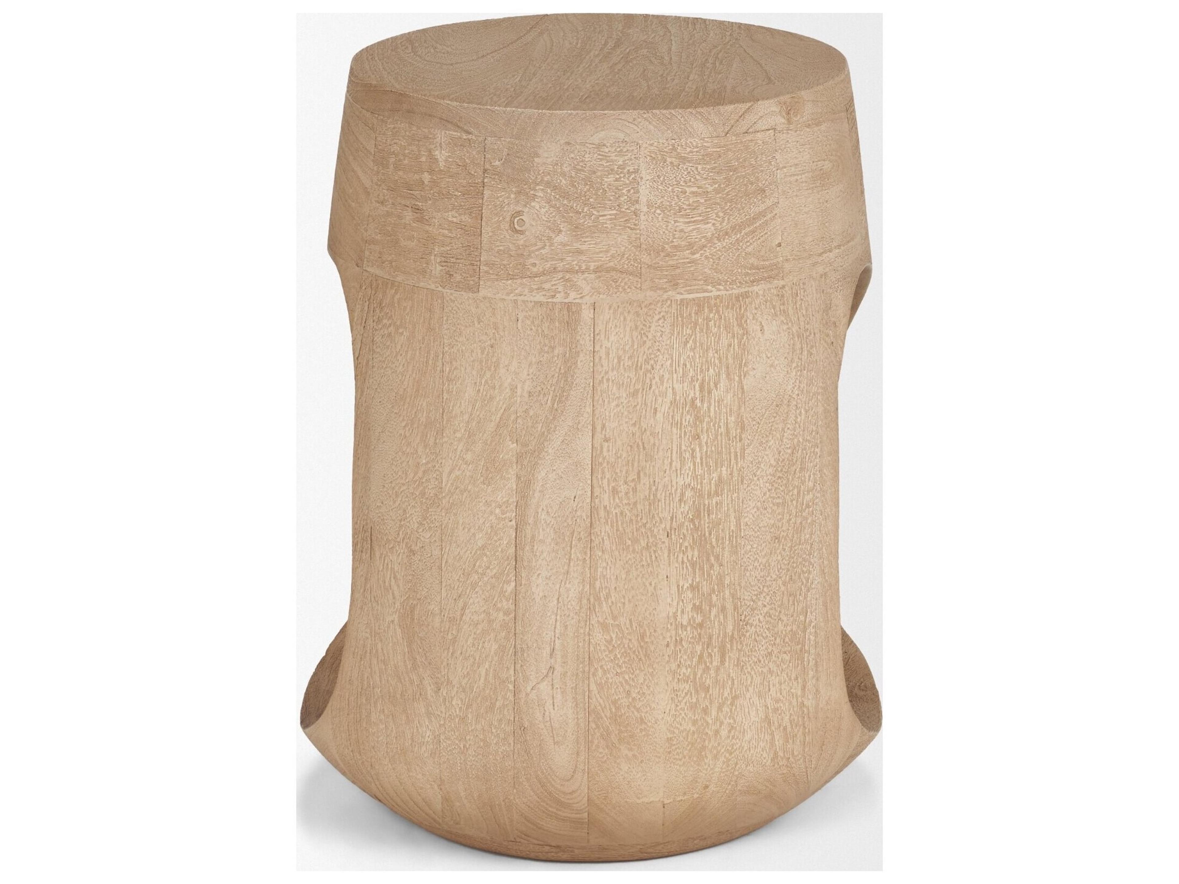 Mercana Cove Light Brown Sculptural Open Side Table