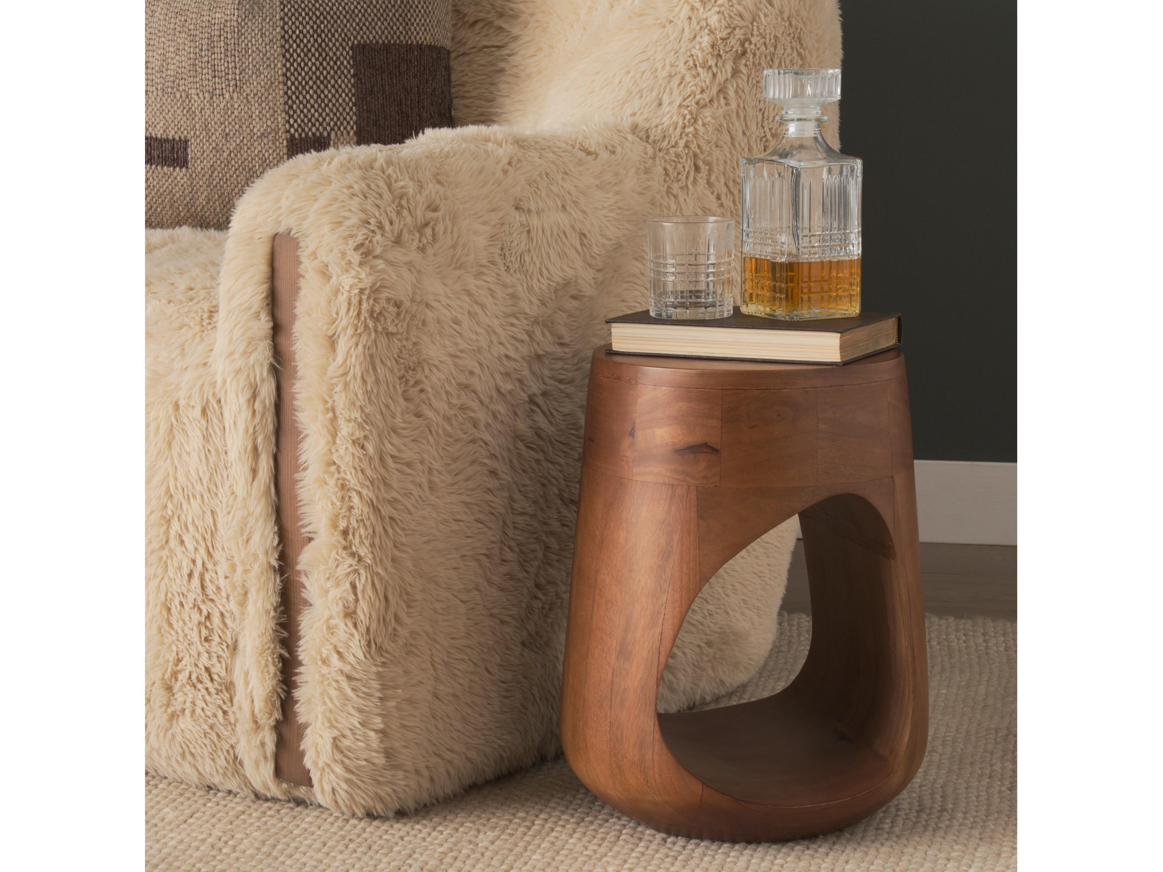 Mercana Cove Mid-Brown Sculptural Open Side Table