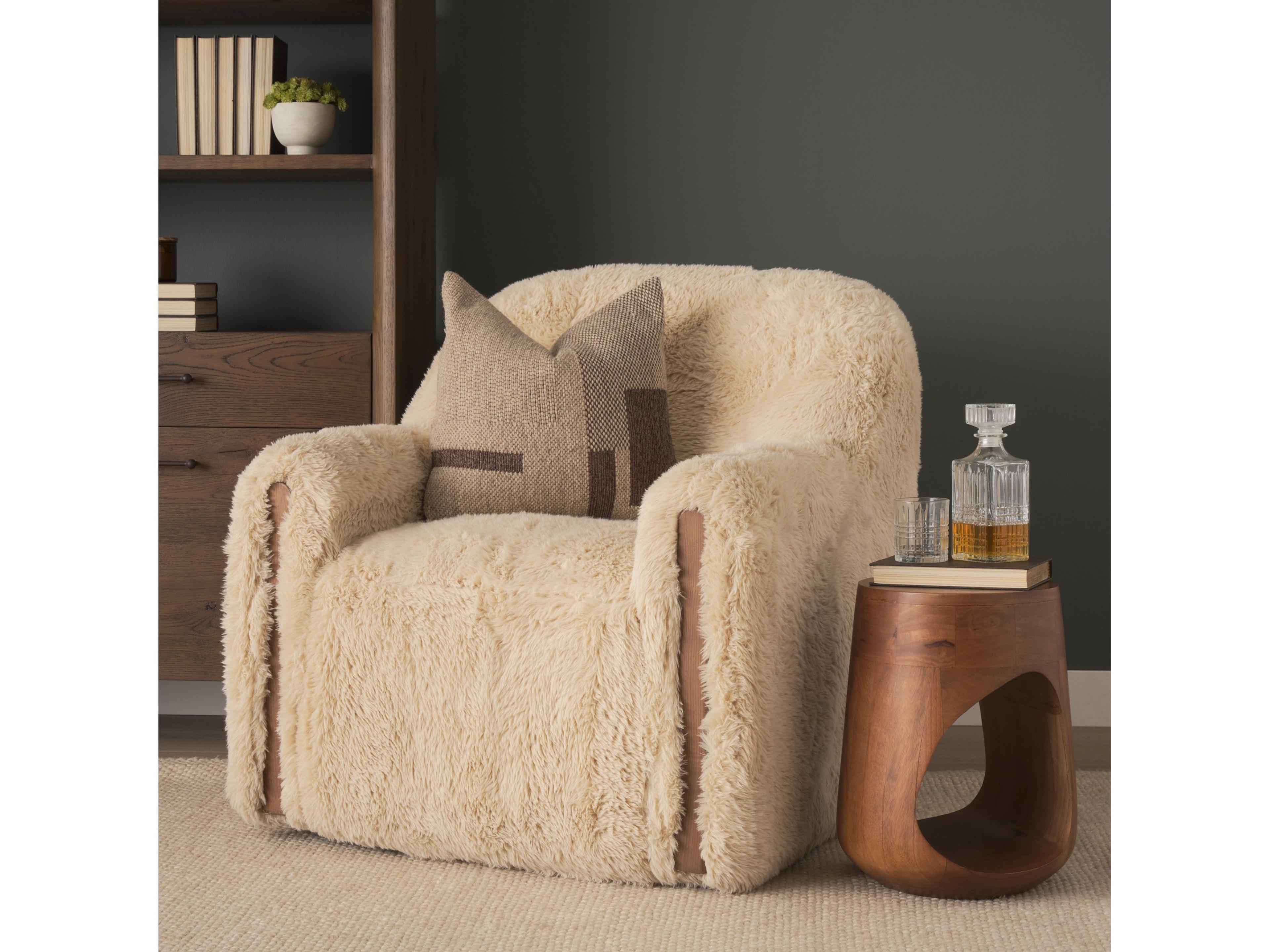 Mercana Cove Mid-Brown Sculptural Open Side Table