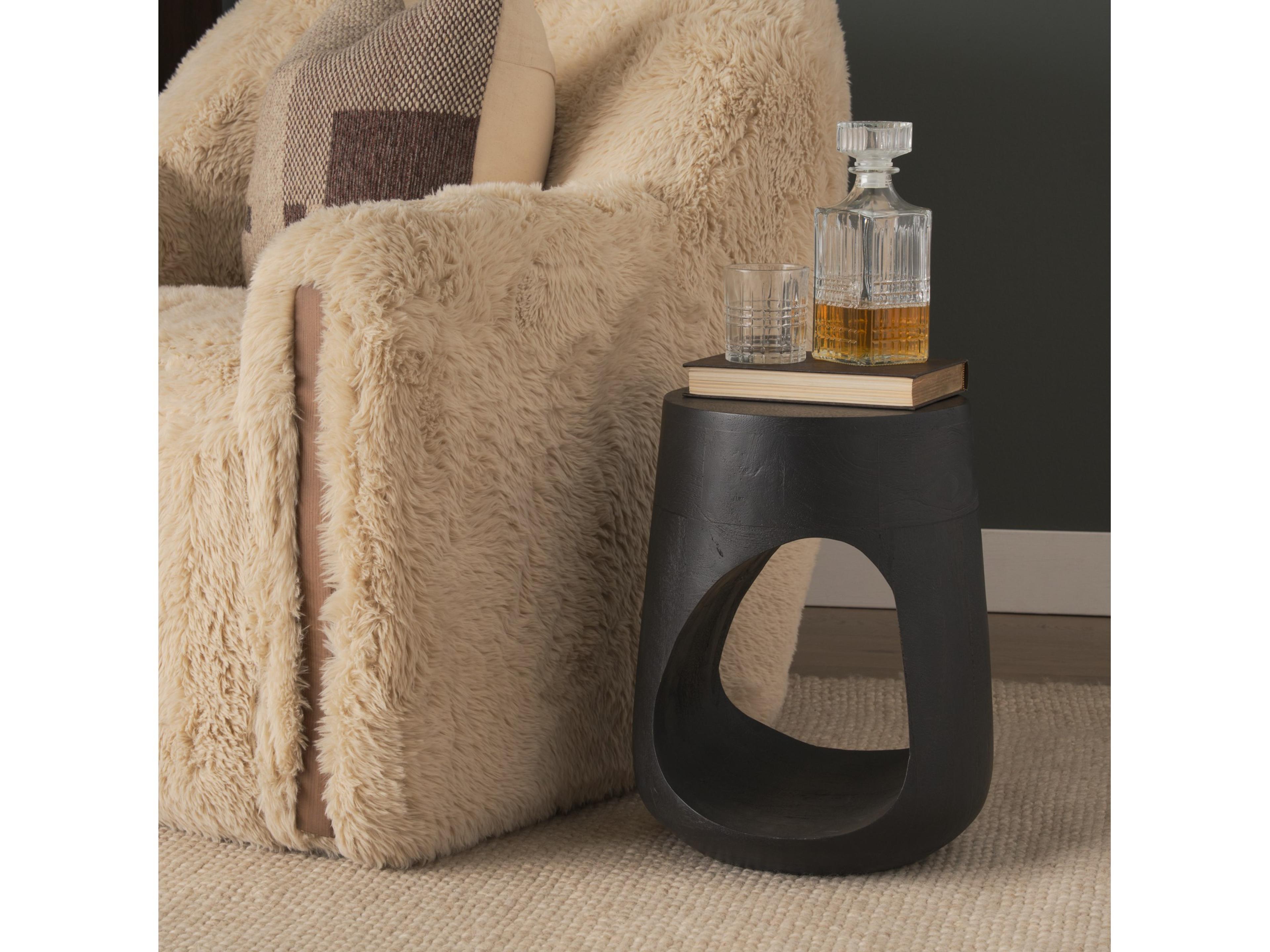 Mercana Cove Dark Brown Sculptural Open Side Table