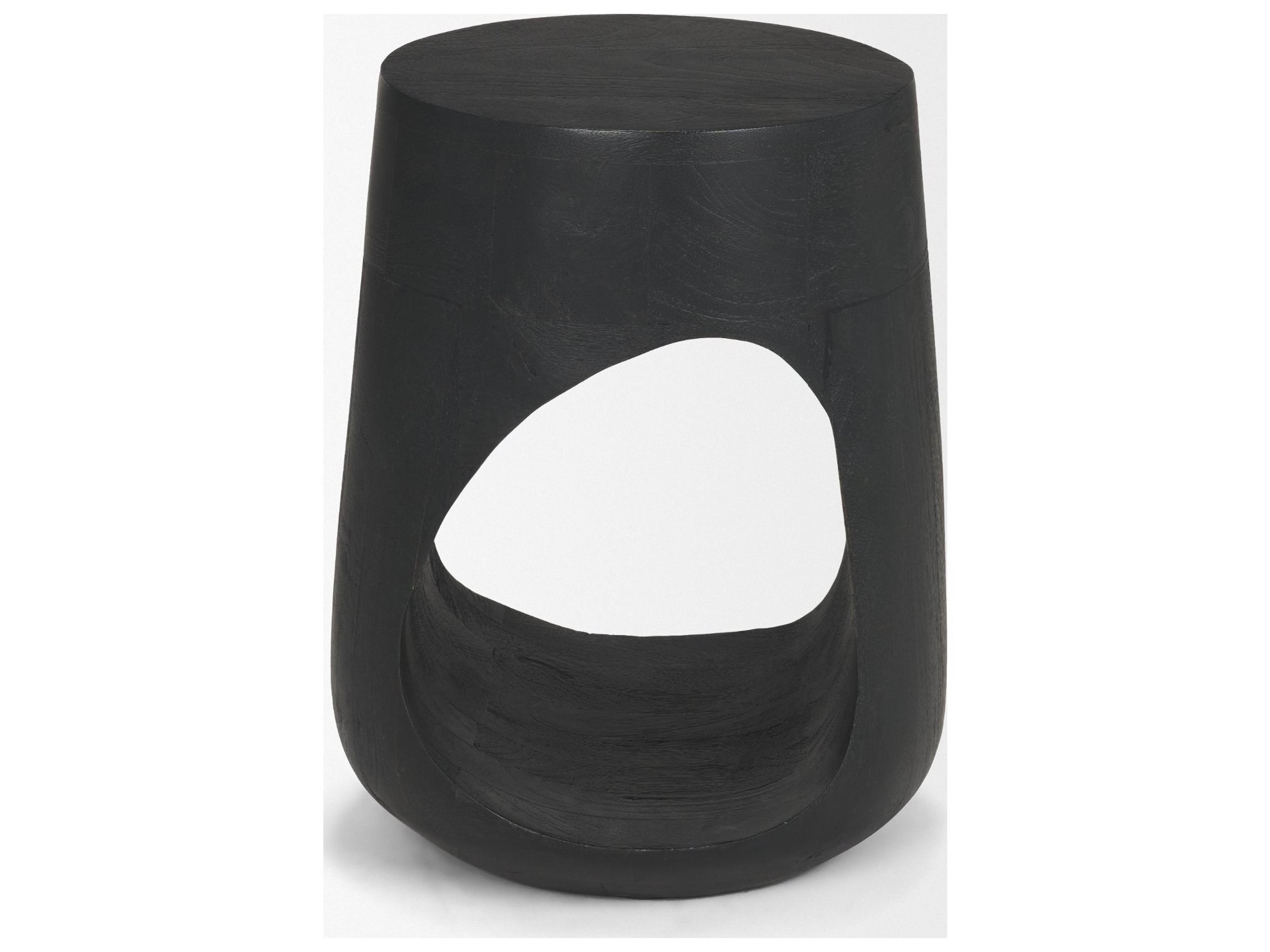 Mercana Cove Dark Brown Sculptural Open Side Table