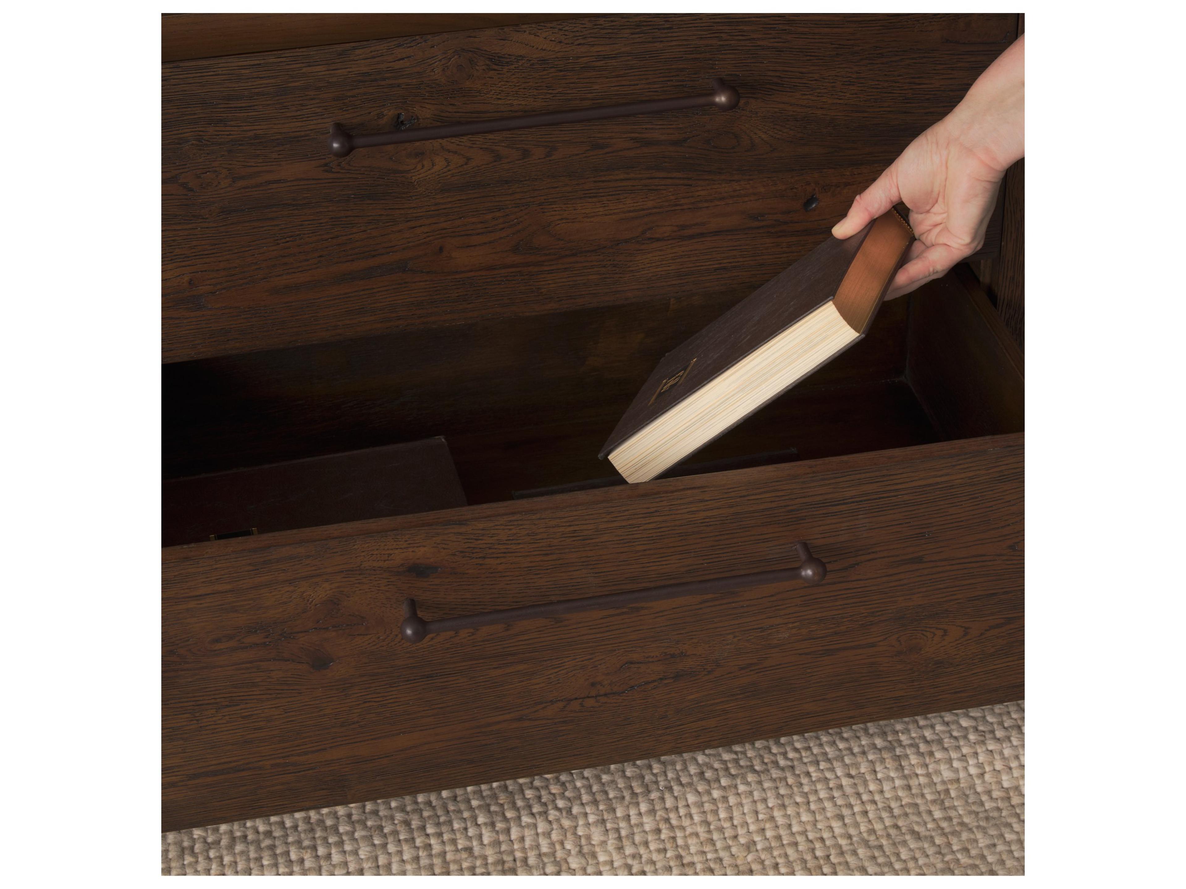 Mercana Belford 94" Dark Brown Oak Wood Media Console