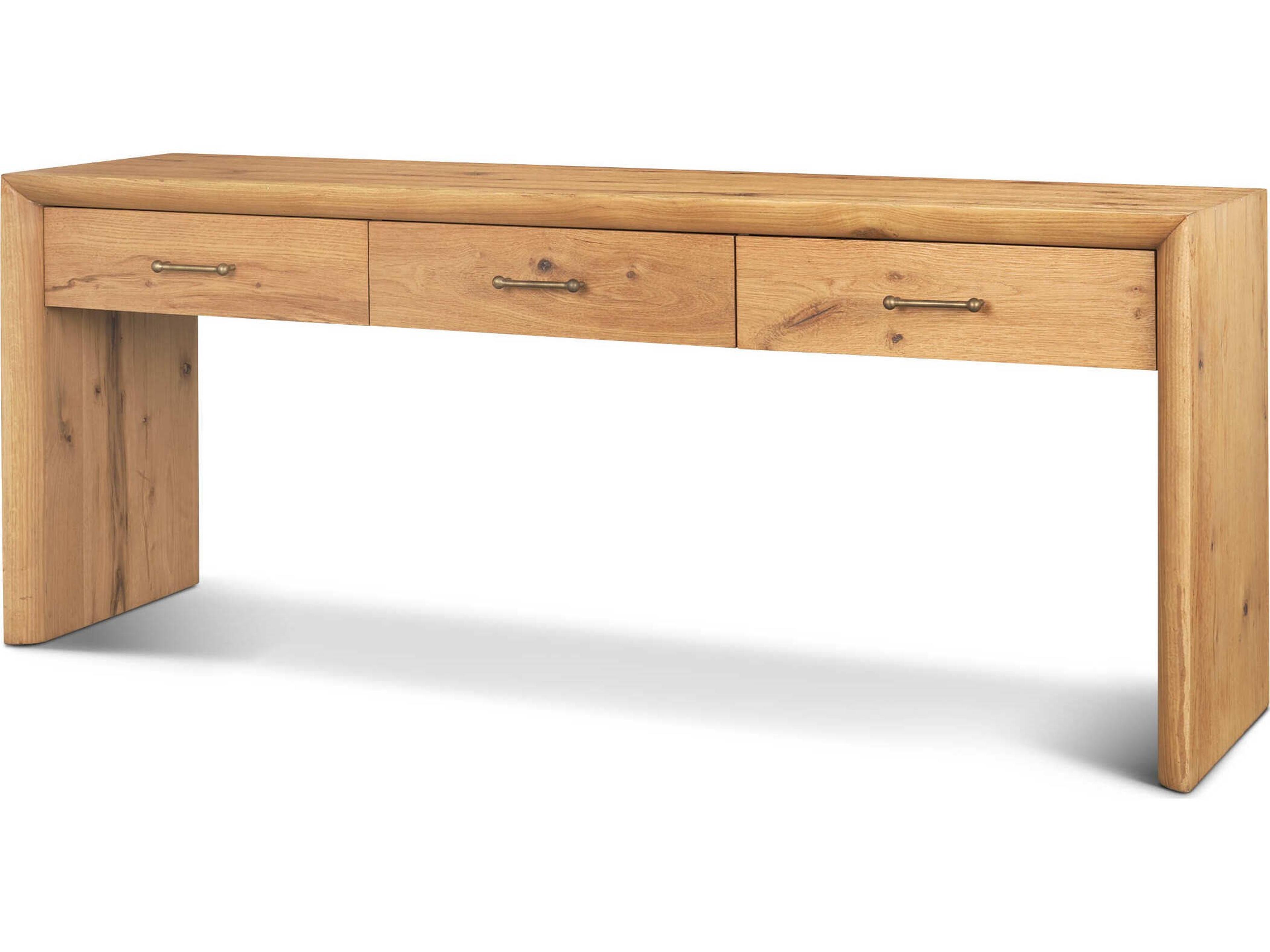 Belford 72" Light Brown Oak Wood Console Table