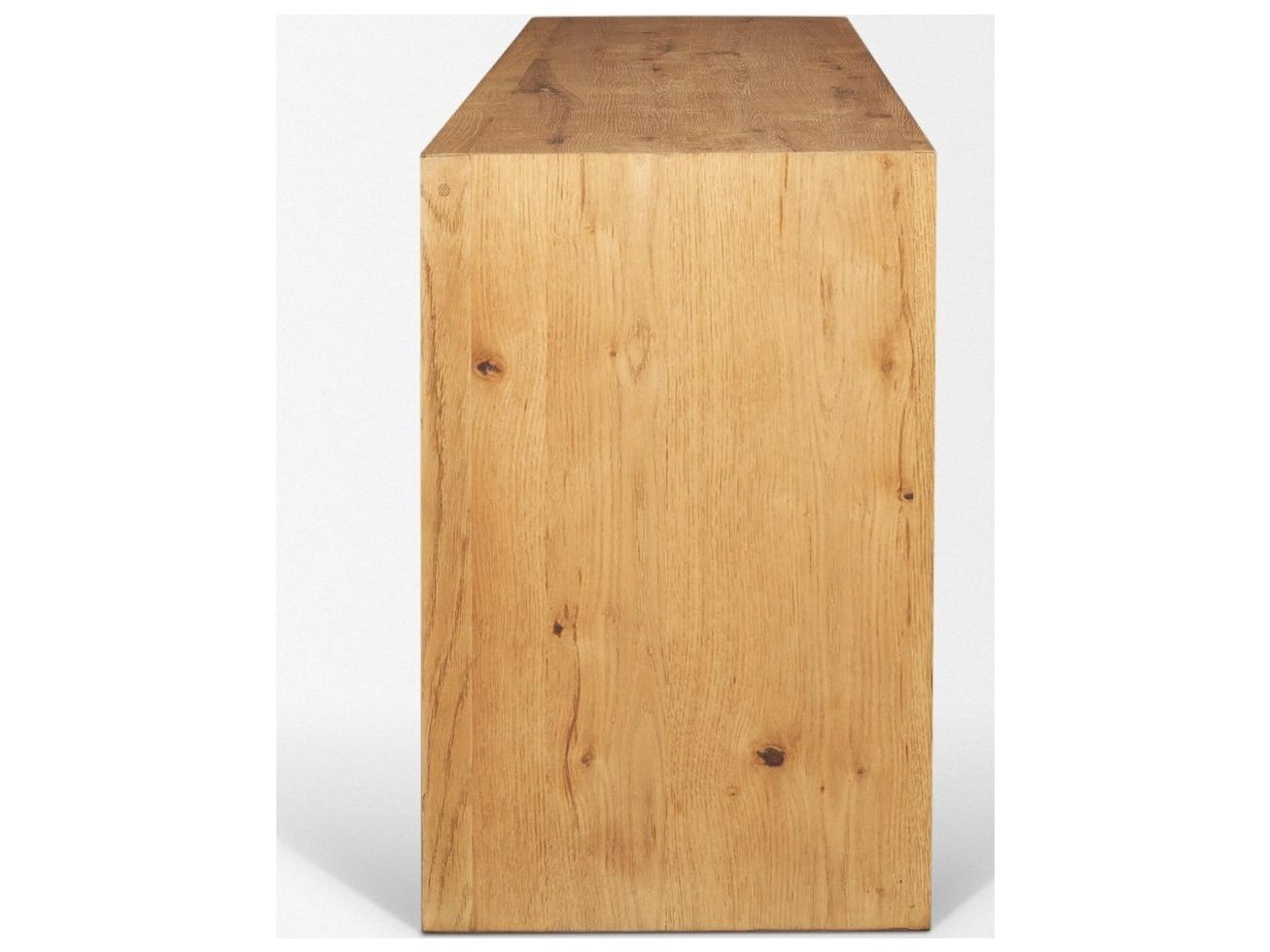 Mercana Belford 72" Light Brown Oak Wood Console Table