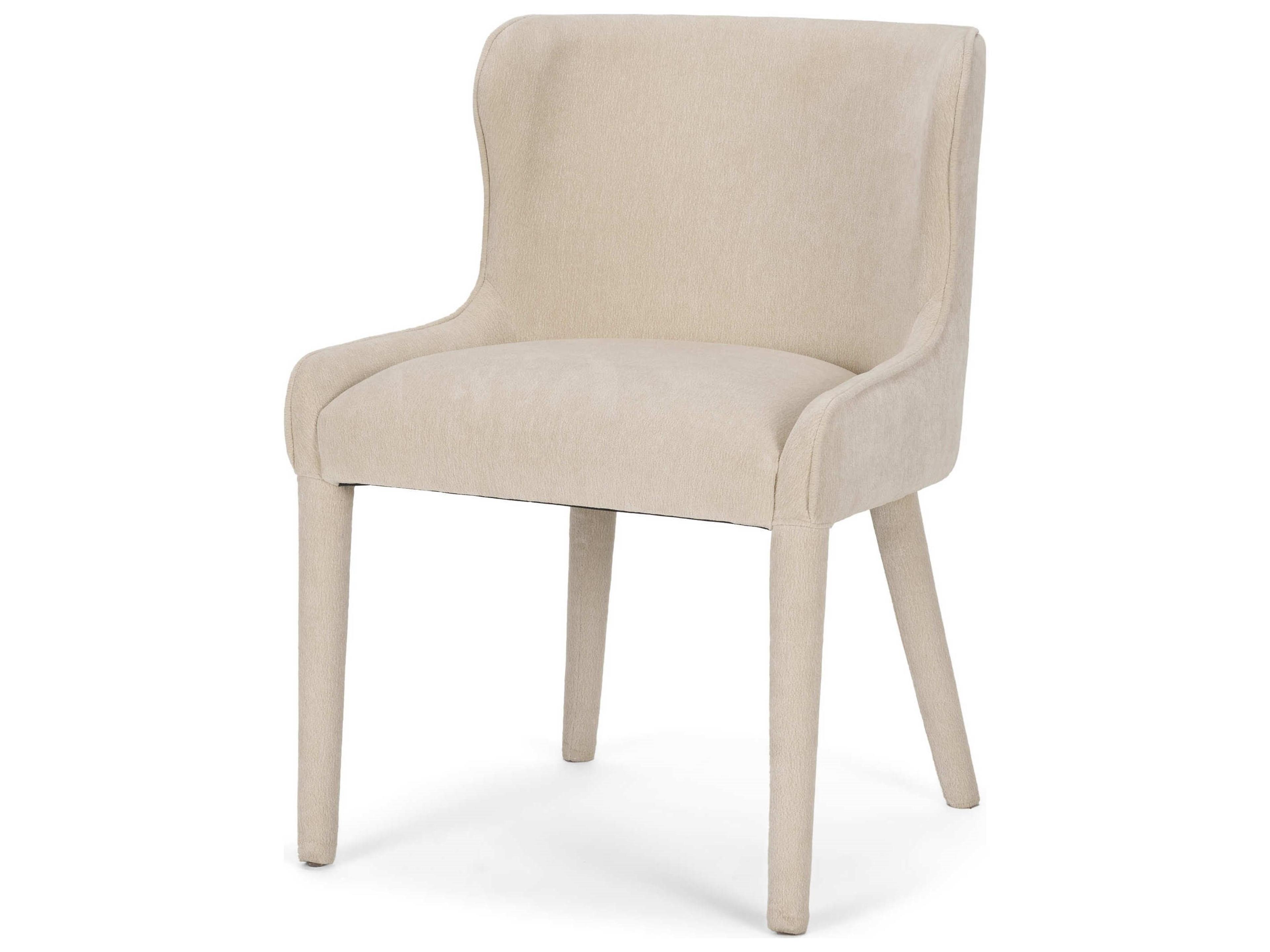 Nolan Slope Cream Chenille Dining Chair
