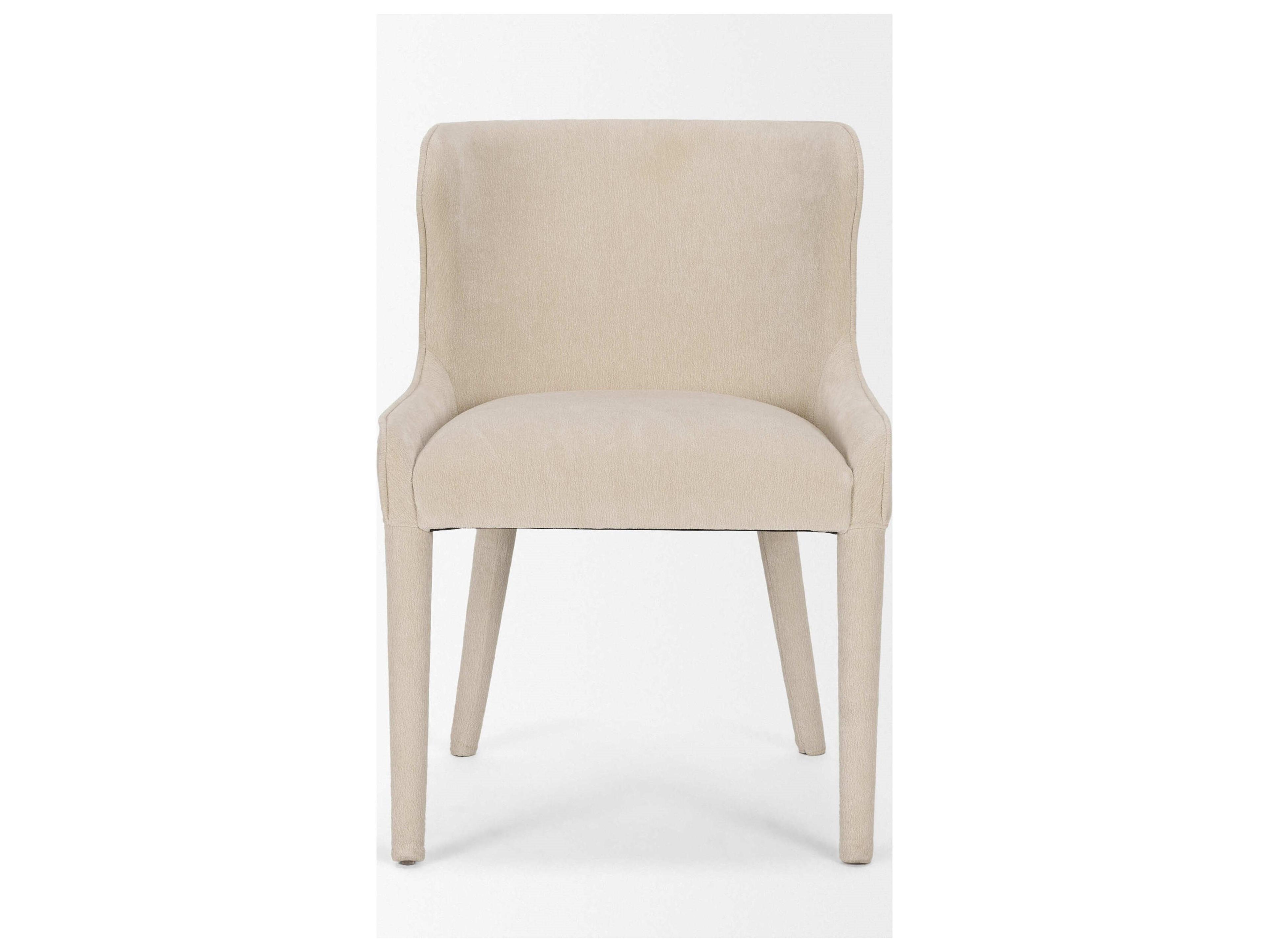 Mercana Nolan Slope Cream Chenille Dining Chair