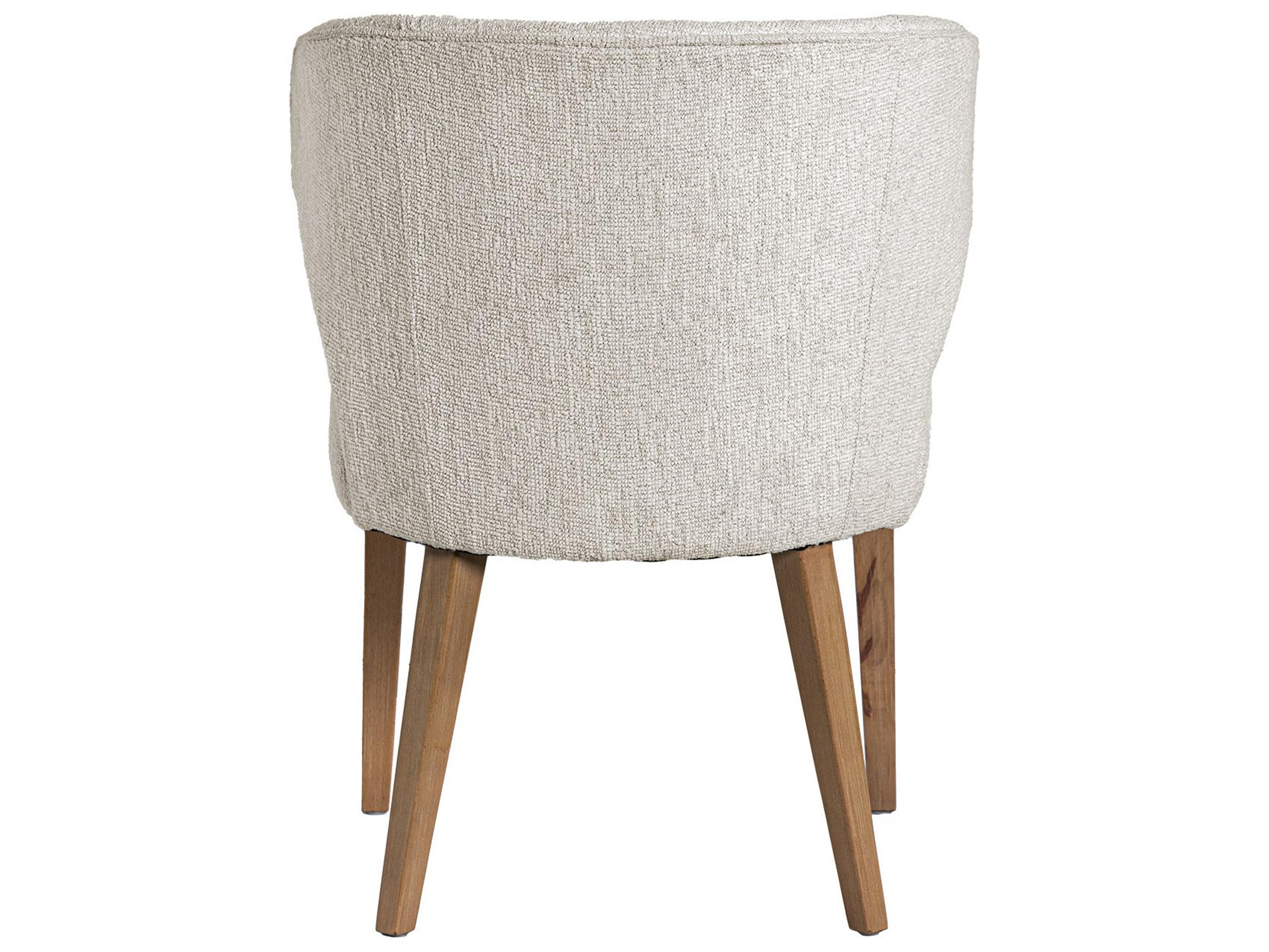 Mercana Niles 22.5L x 24.5W x 32H Cream Fabric Seat W/ Med Brown Wooden Legs Wingback Dining Chair (G520-4A)