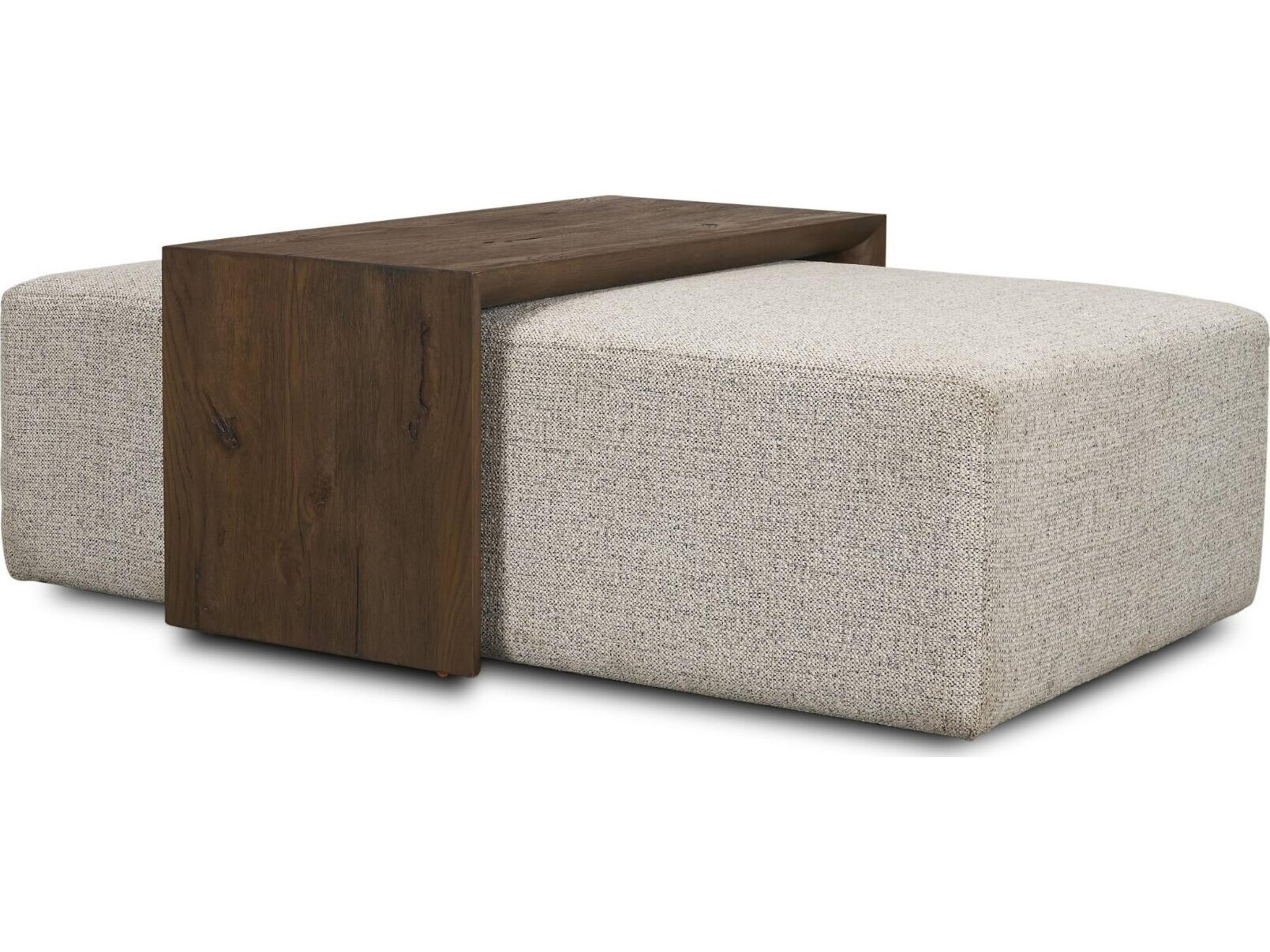 Mercana Trayden Gray Fabric w/ Brown Slider Top Coffee Table 55.0X 37.0X 46.0 (cm)