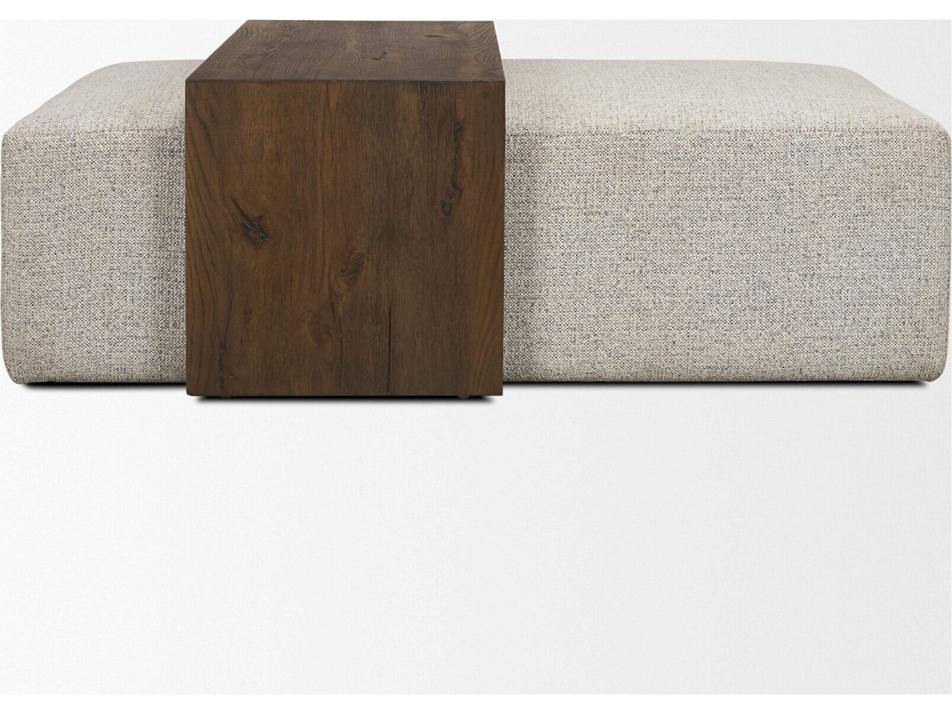 Mercana Trayden Gray Fabric w/ Brown Slider Top Coffee Table 55.0X 37.0X 46.0 (cm)