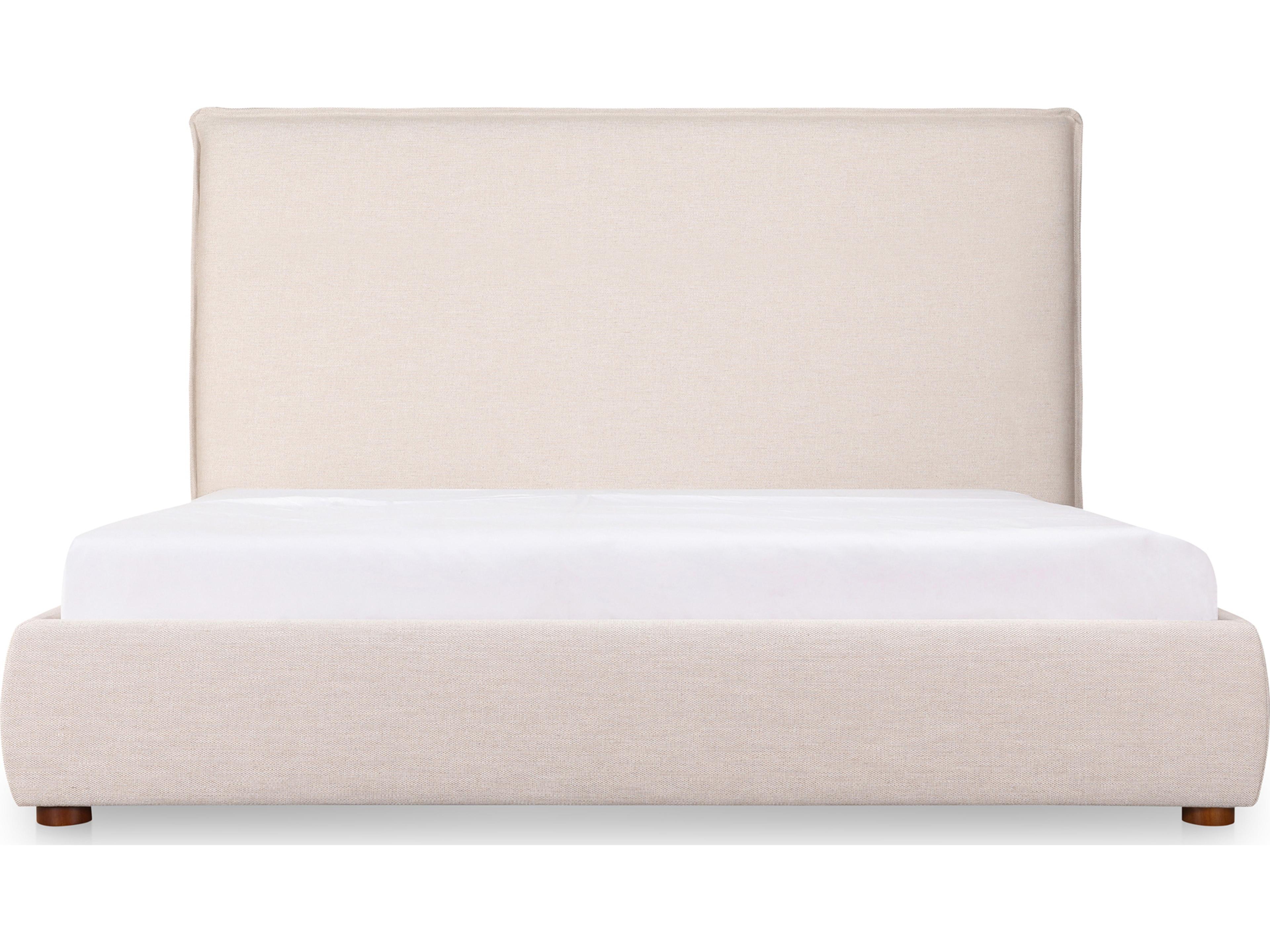 Moe's Home Luzon Queen Bed Tall Headboard Wheat